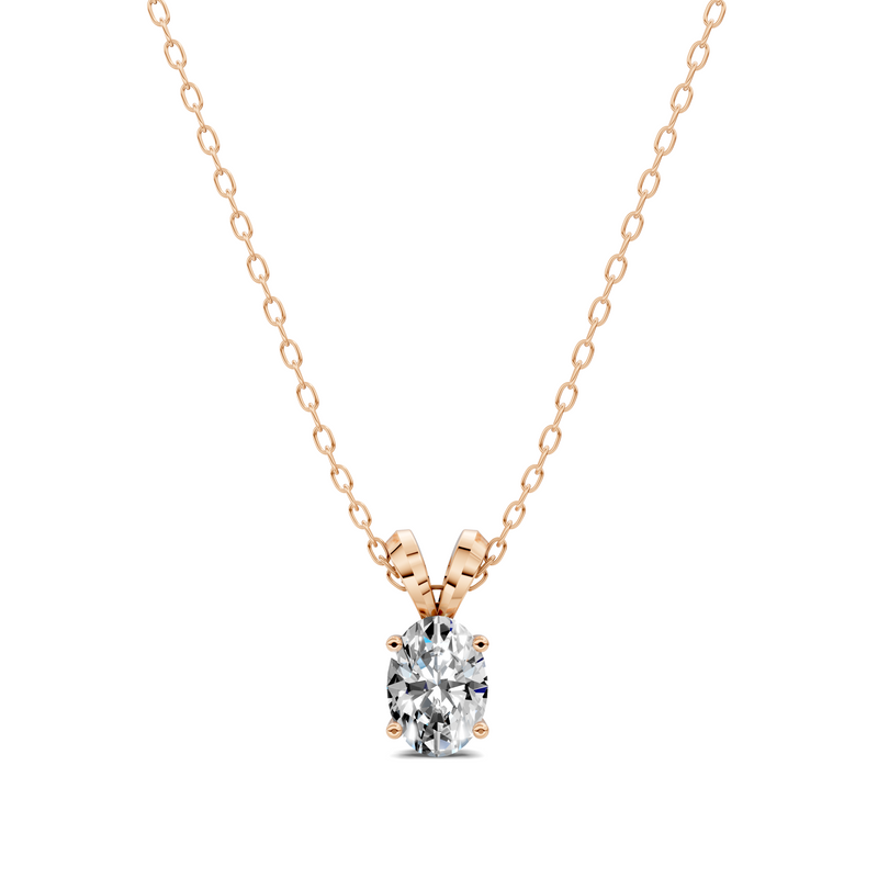 Oval Split Bail Diamond Pendant (1.50 CTW)