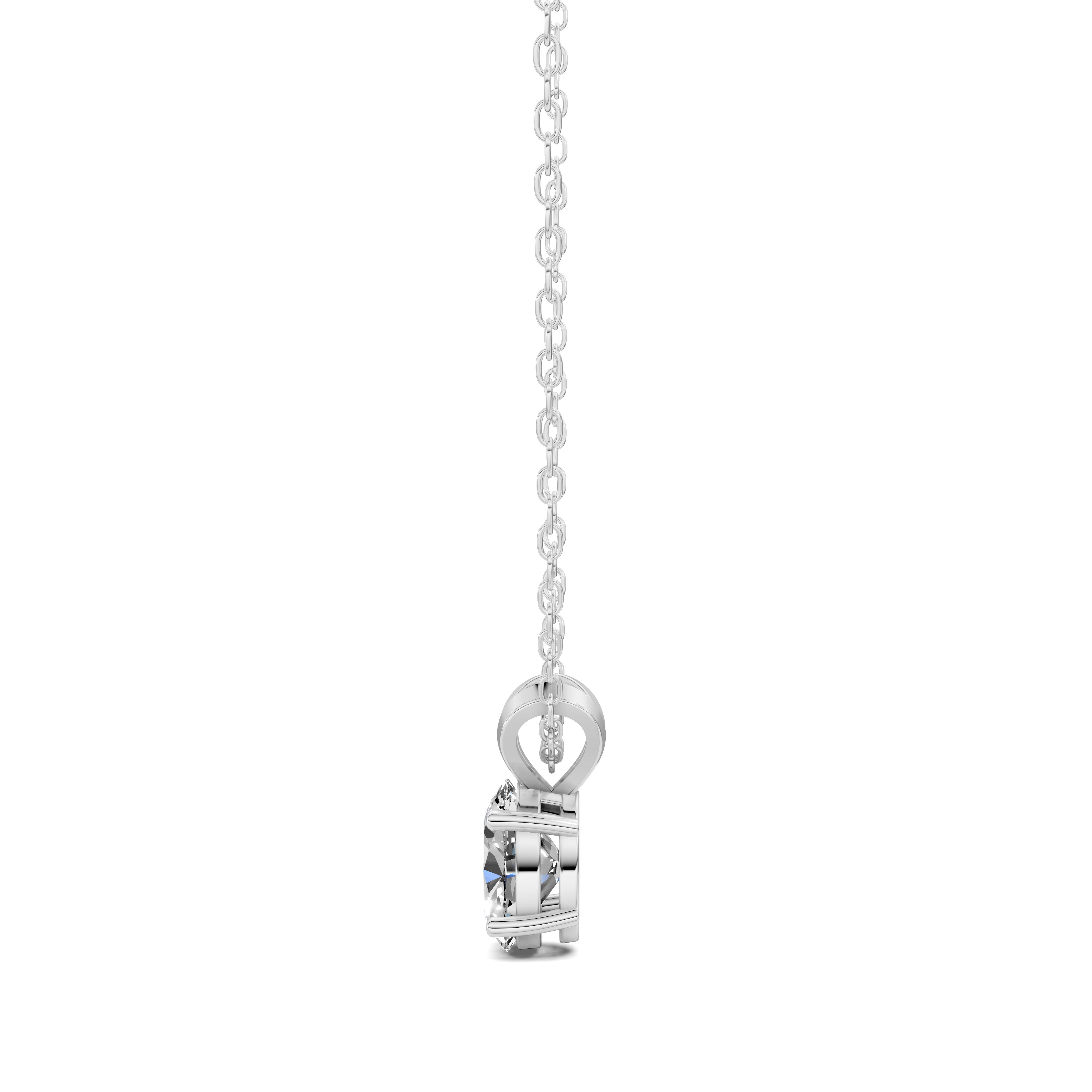 Oval Split Bail Diamond Pendant (1.50 CTW)