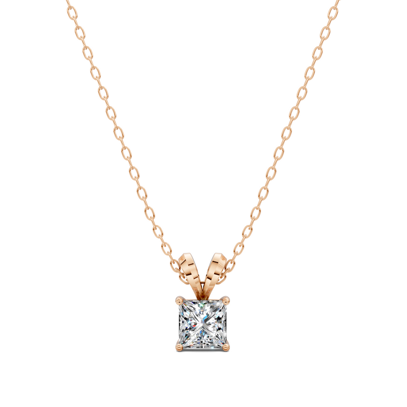 Princess Split Bail Diamond Pendant (1.50 CTW)