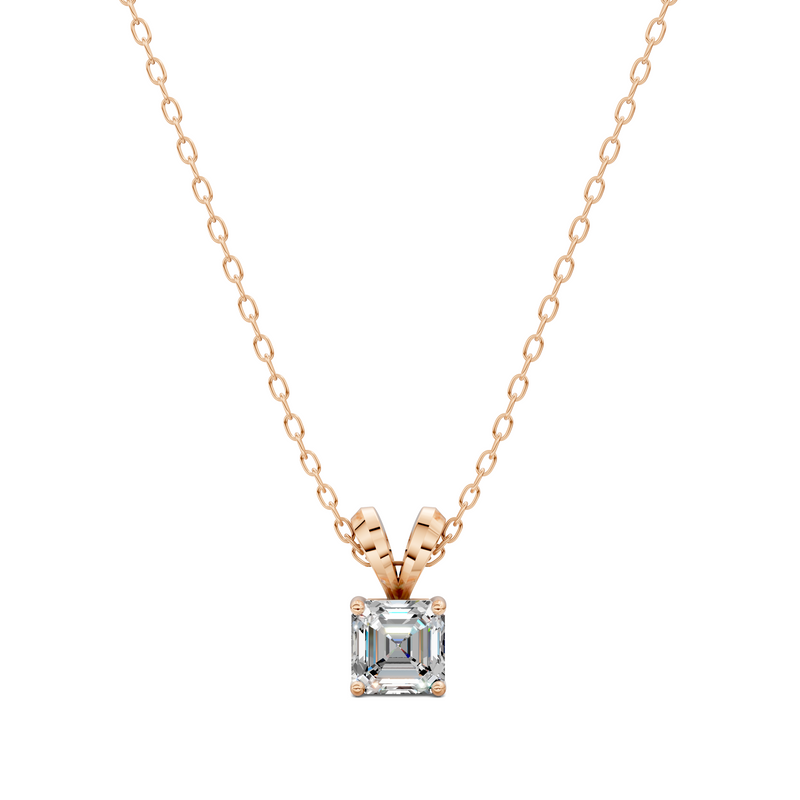 Asscher Split Bail Diamond Pendant (1.50 CTW)