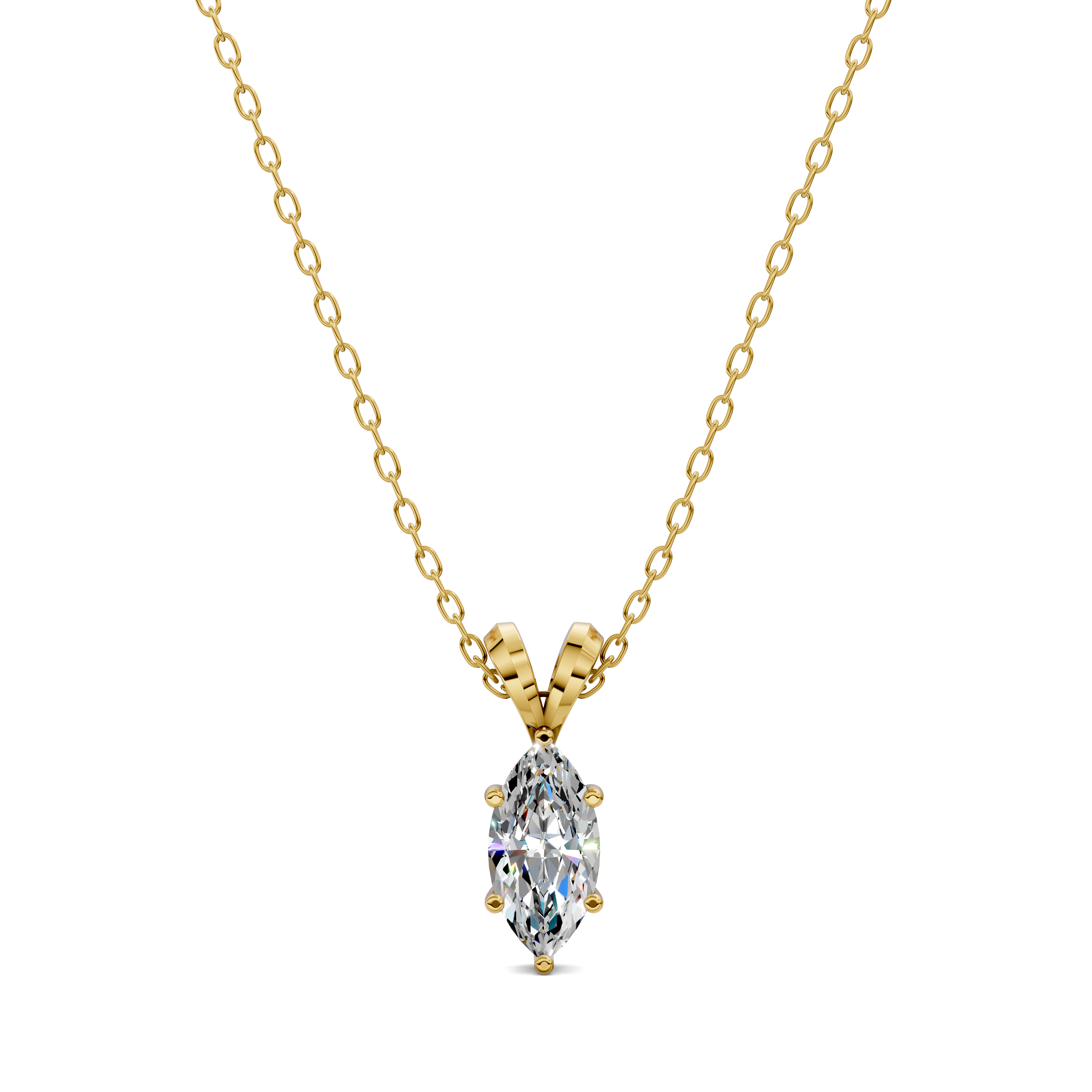 Marquise Split Bail Diamond Pendant (1.50 CTW)