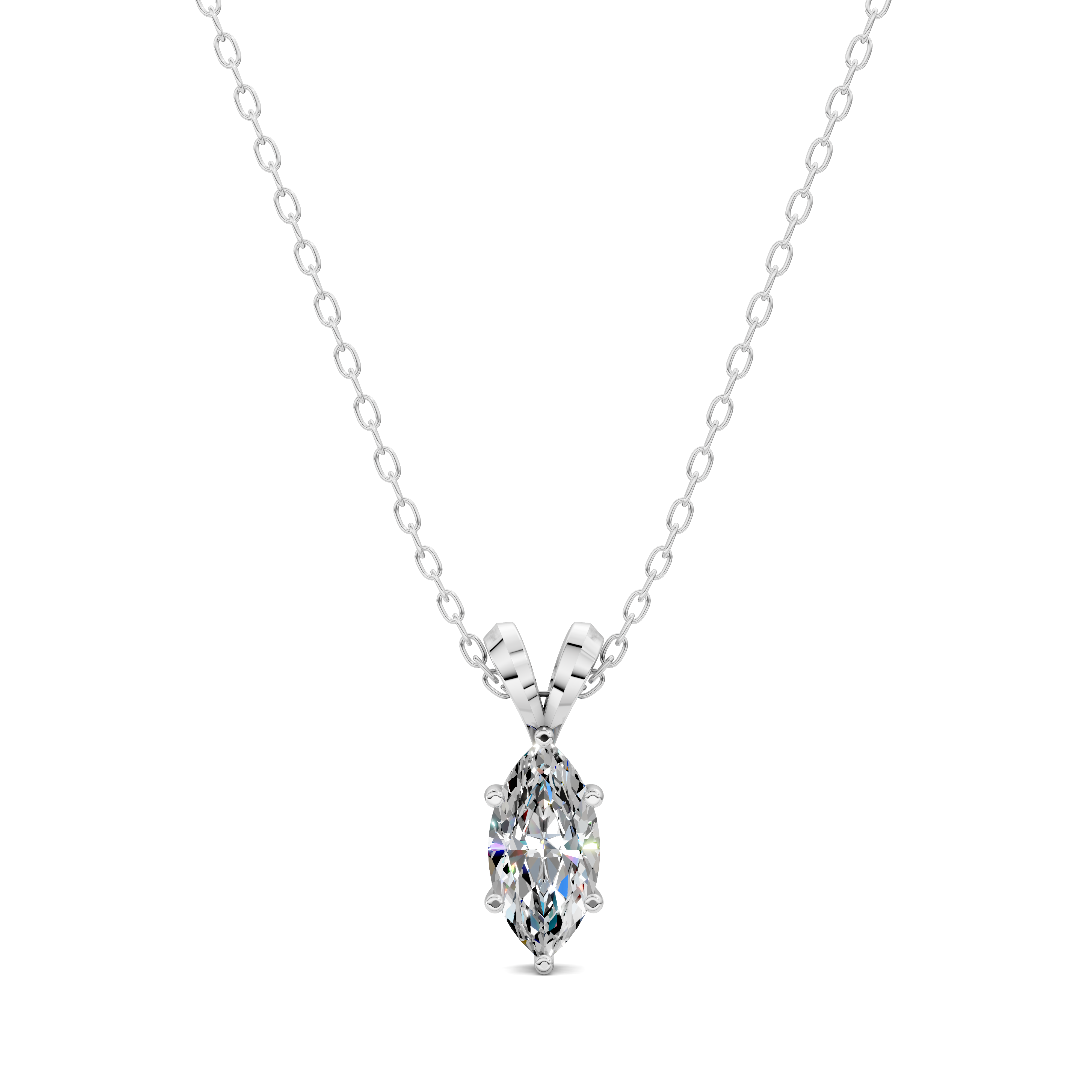 Marquise Split Bail Diamond Pendant (1.50 CTW)