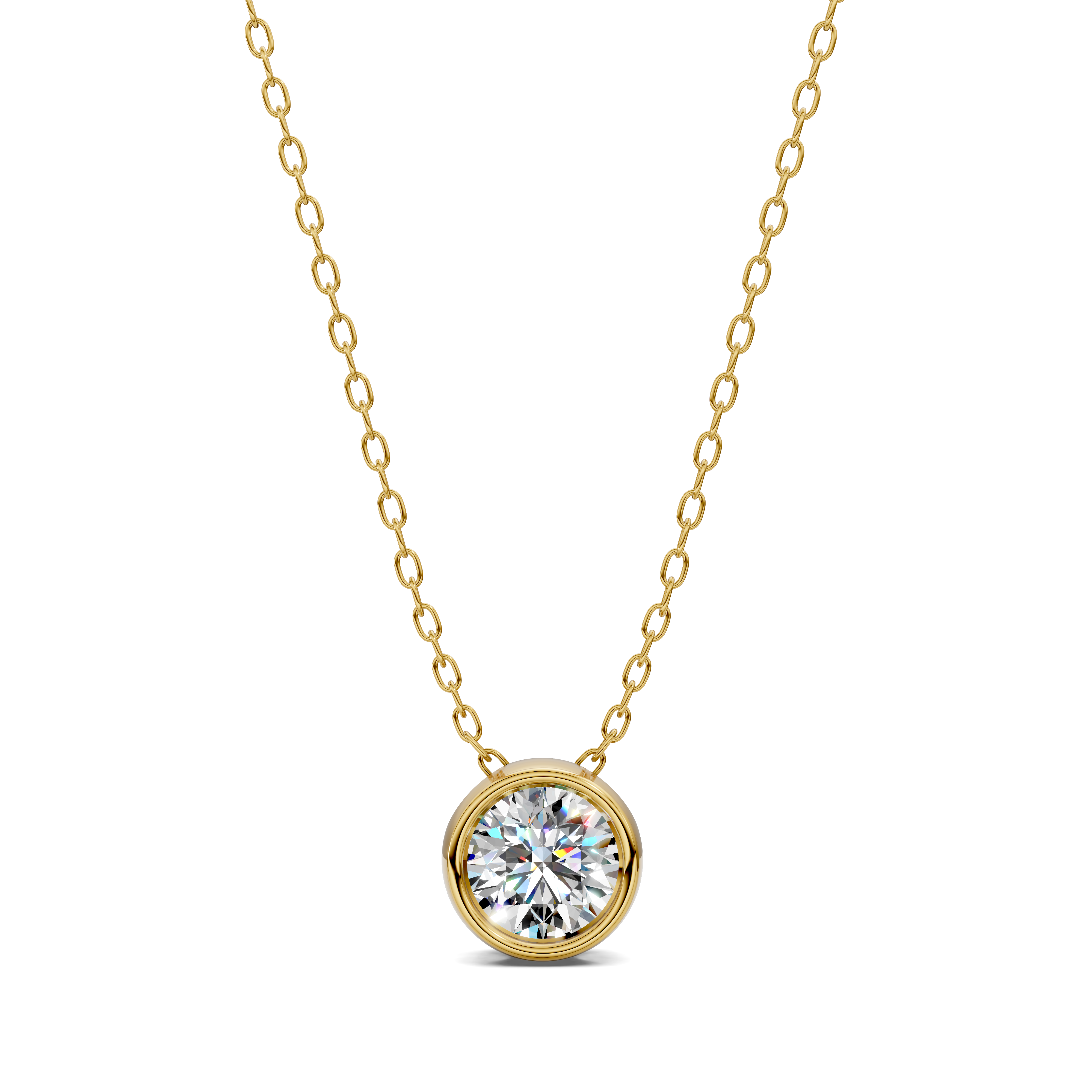 Round Bezel Diamond Pendant (1.50 CTW)