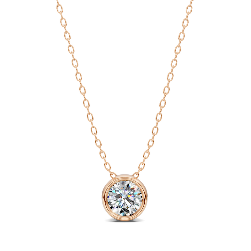 Round Bezel Diamond Pendant (1.50 CTW)
