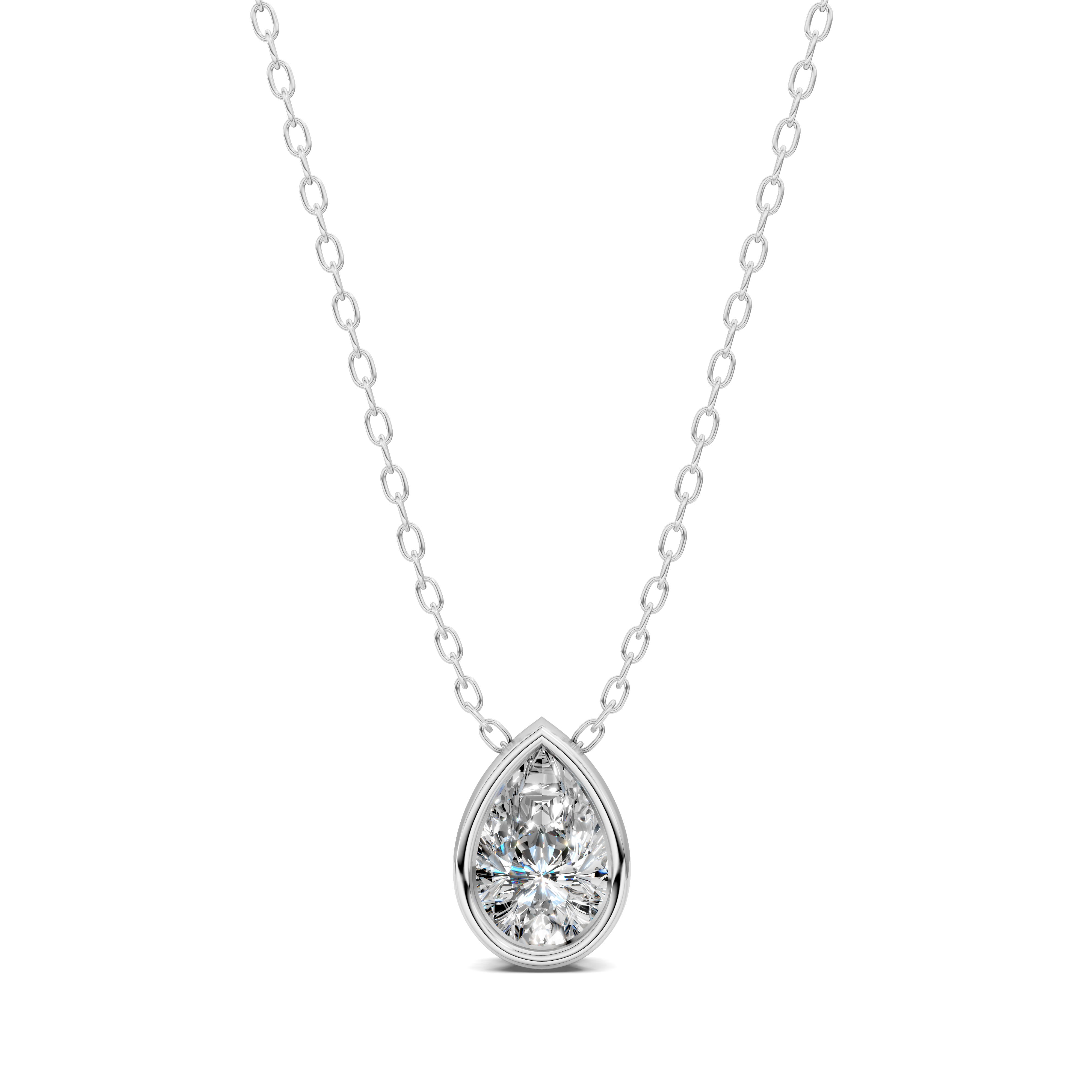 Pear Bezel Diamond Pendant (1.50 CTW)