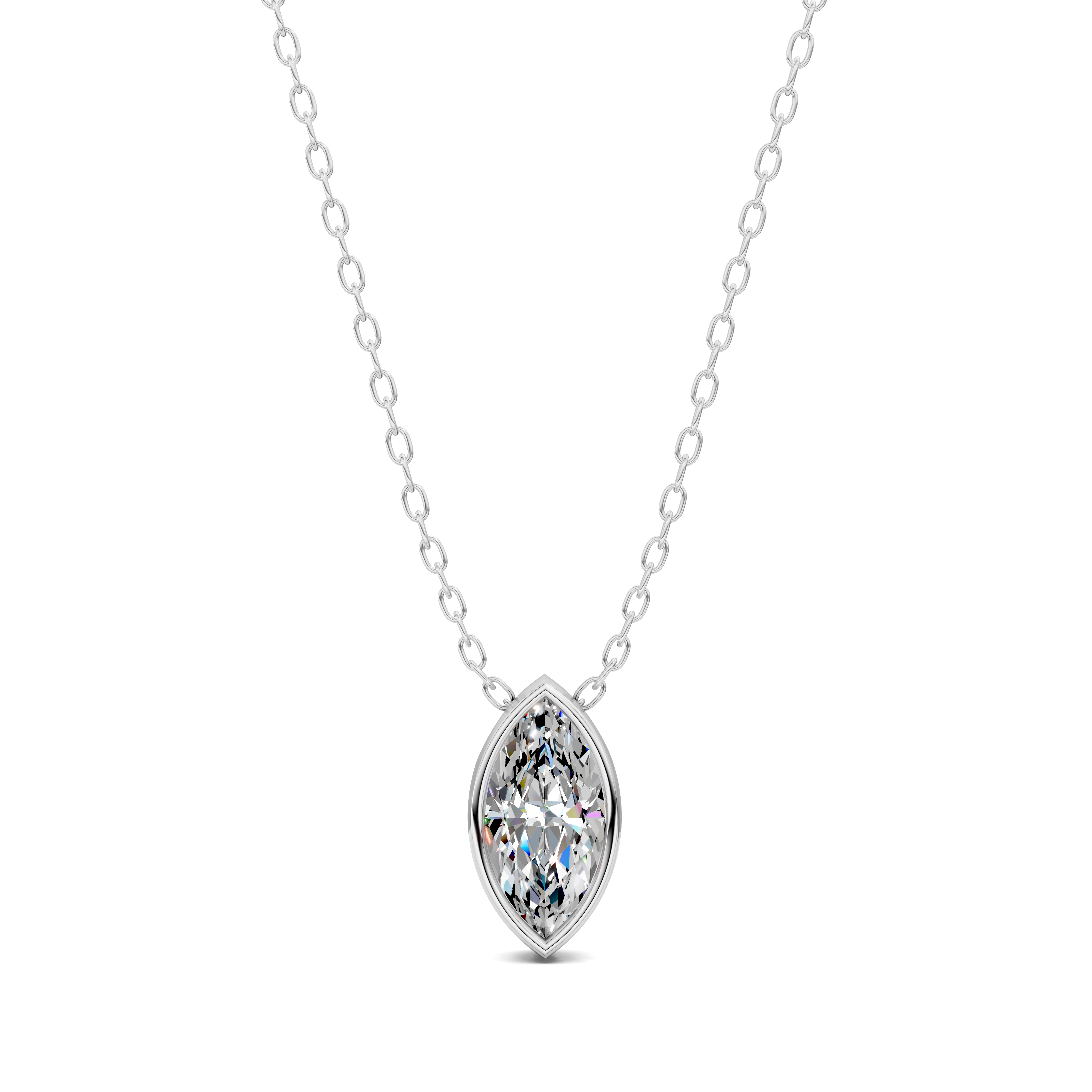 Marquise Bezel Diamond Pendant (1.50 CTW)