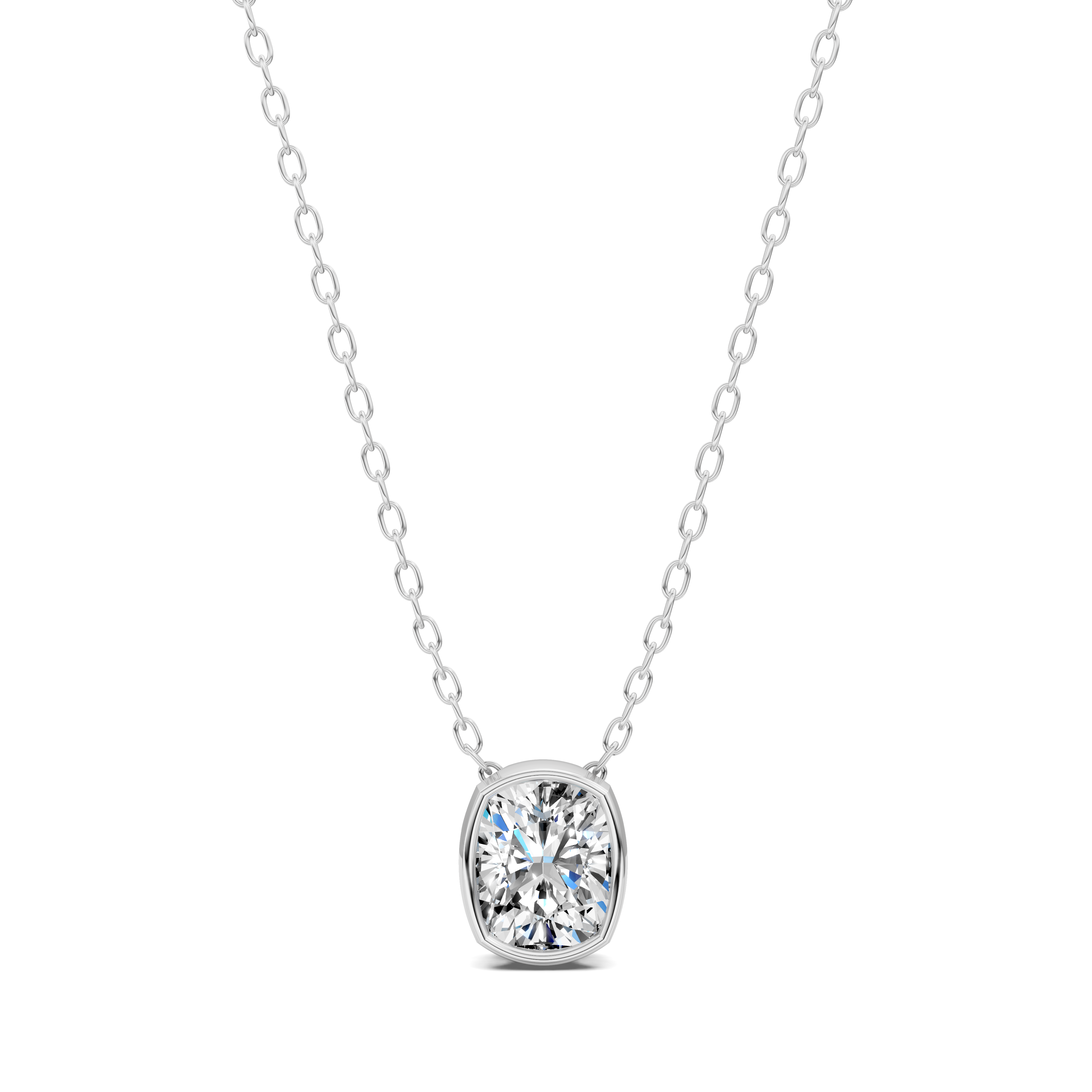Cushion Bezel Diamond Pendant (1.50 CTW)