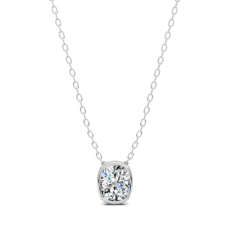 Cushion Bezel Diamond Pendant (1.50 CTW)