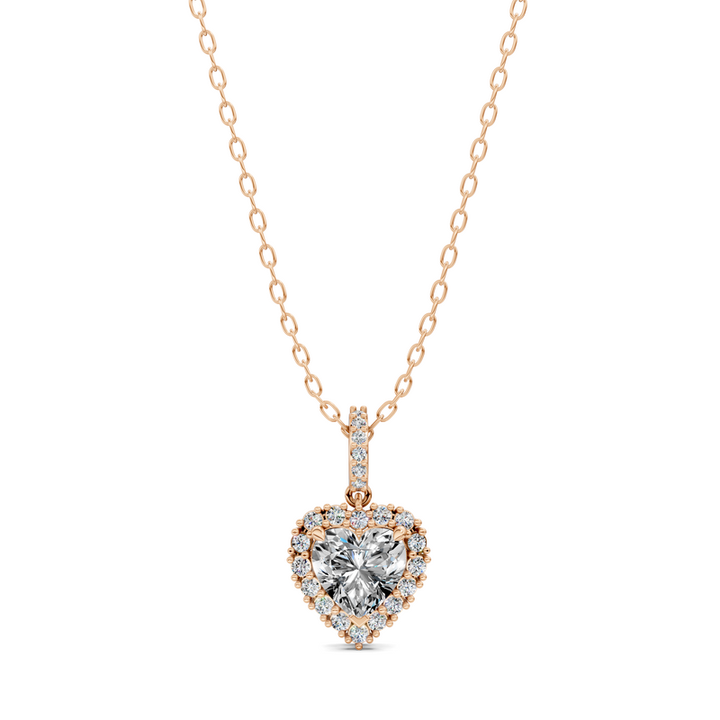 Heart Halo Pendant (1.50 CTW)