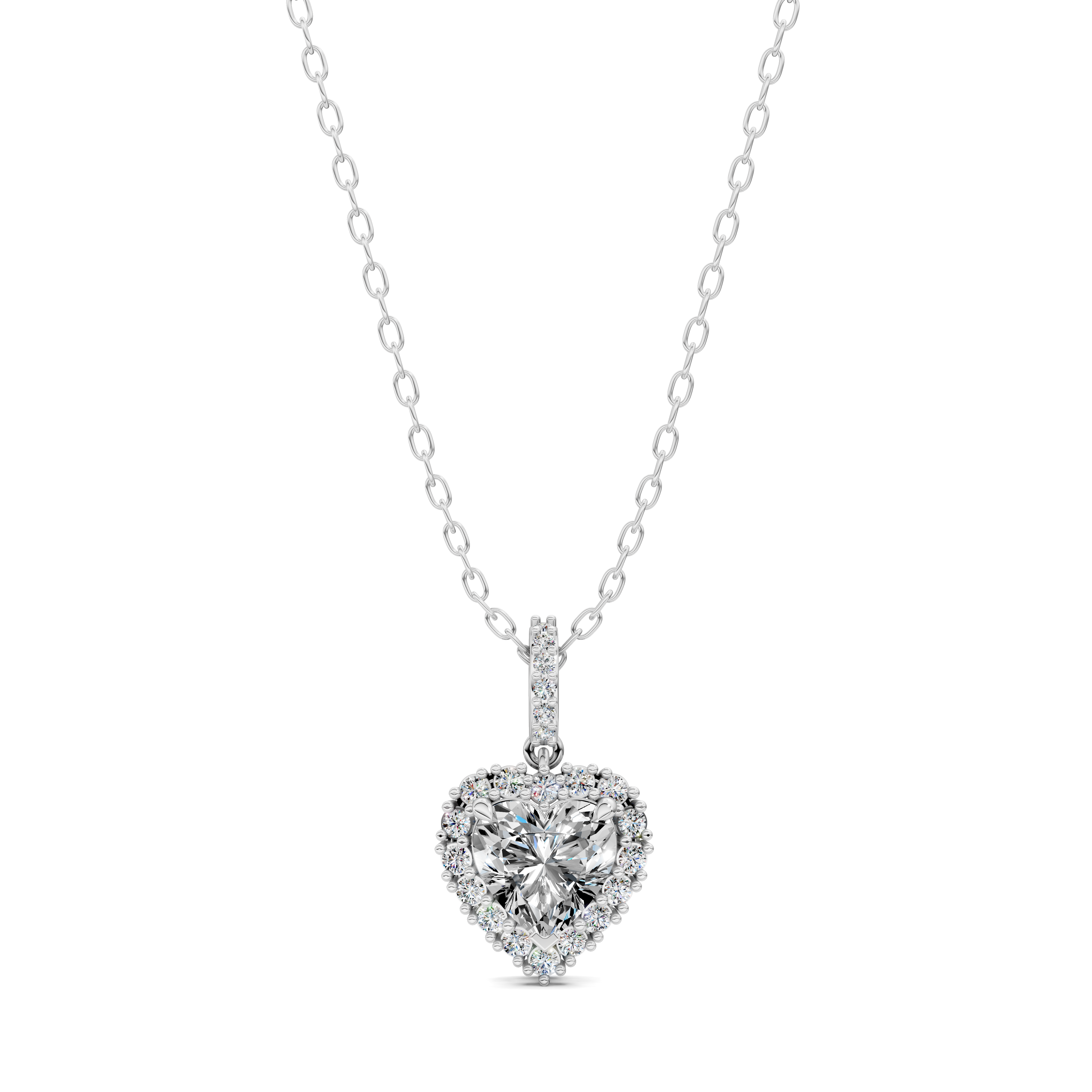 Heart Halo Pendant (1.50 CTW)