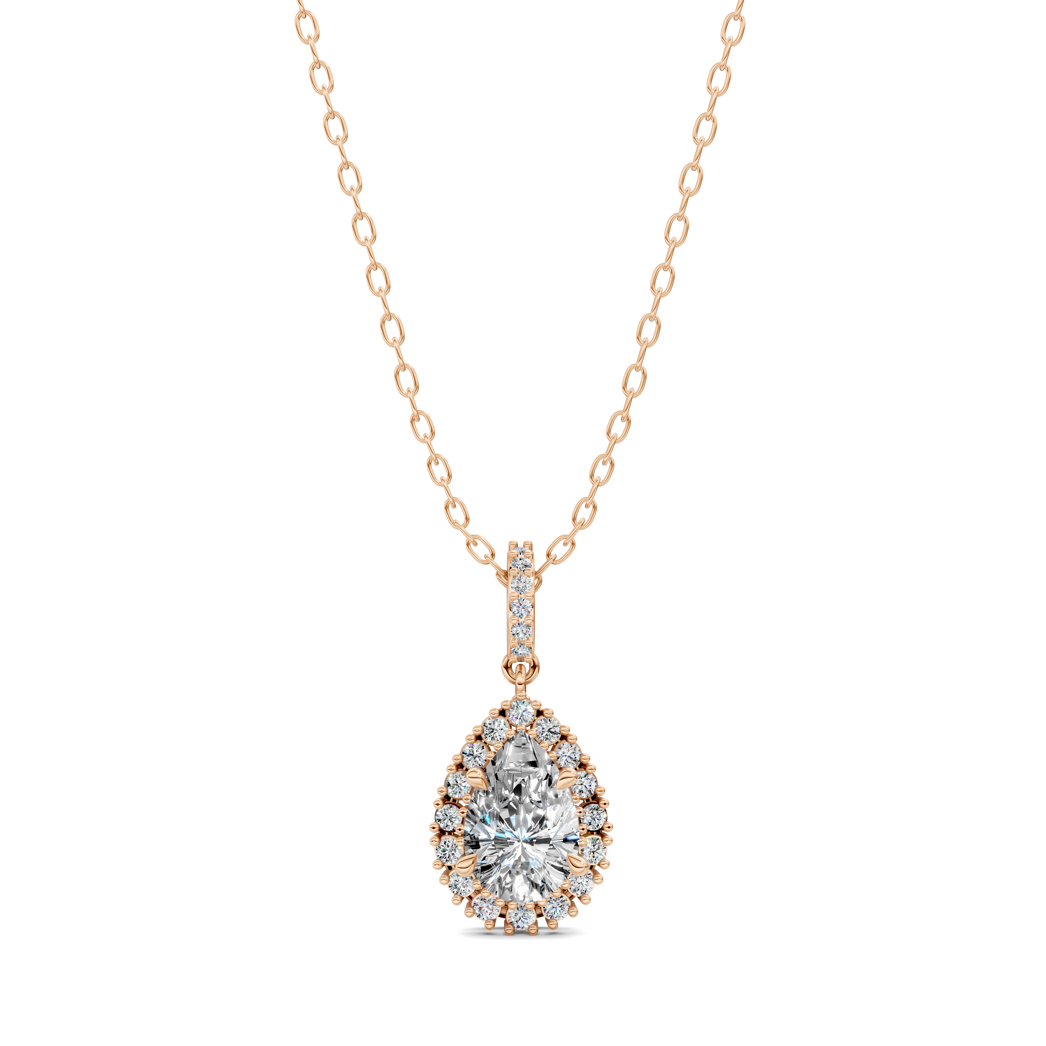 Pear Halo Pendant (1.50 CTW)