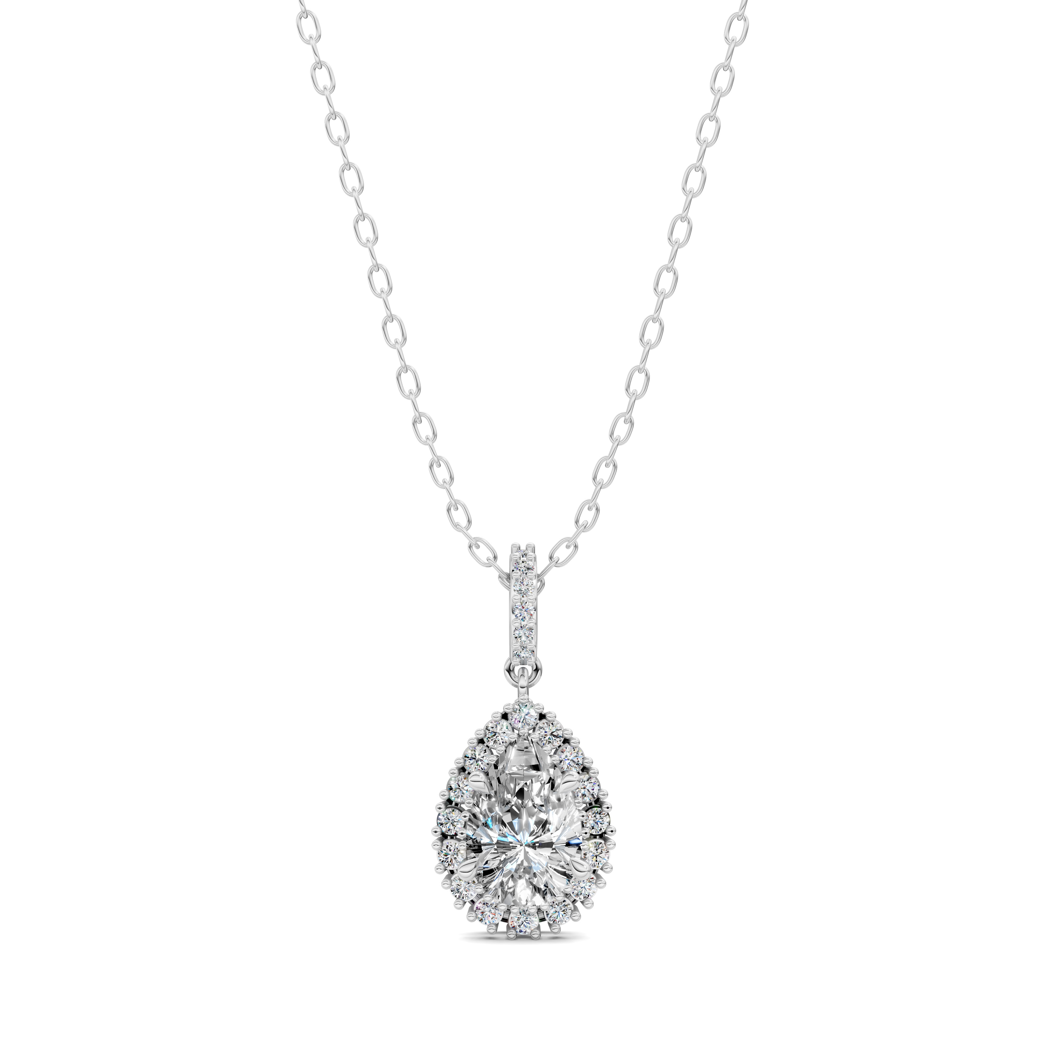 Pear Halo Pendant (1.50 CTW)