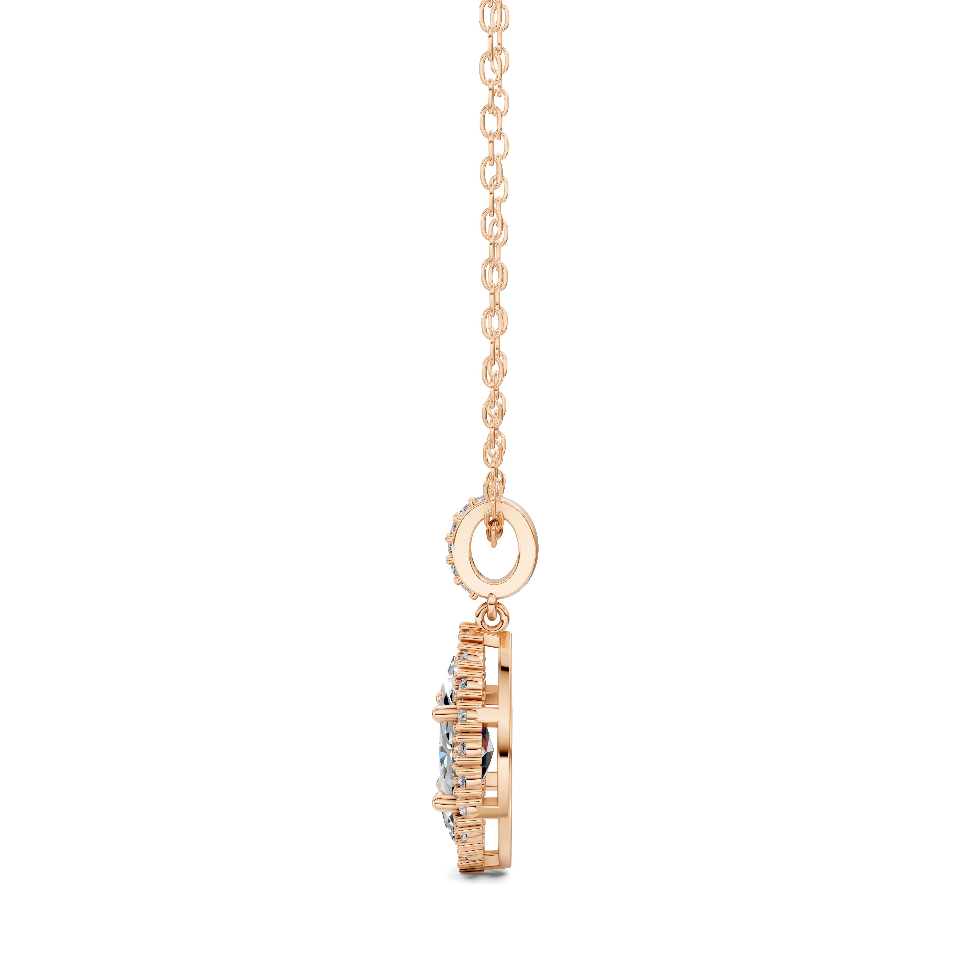 Marquise Halo Pendant (1.50 CTW)
