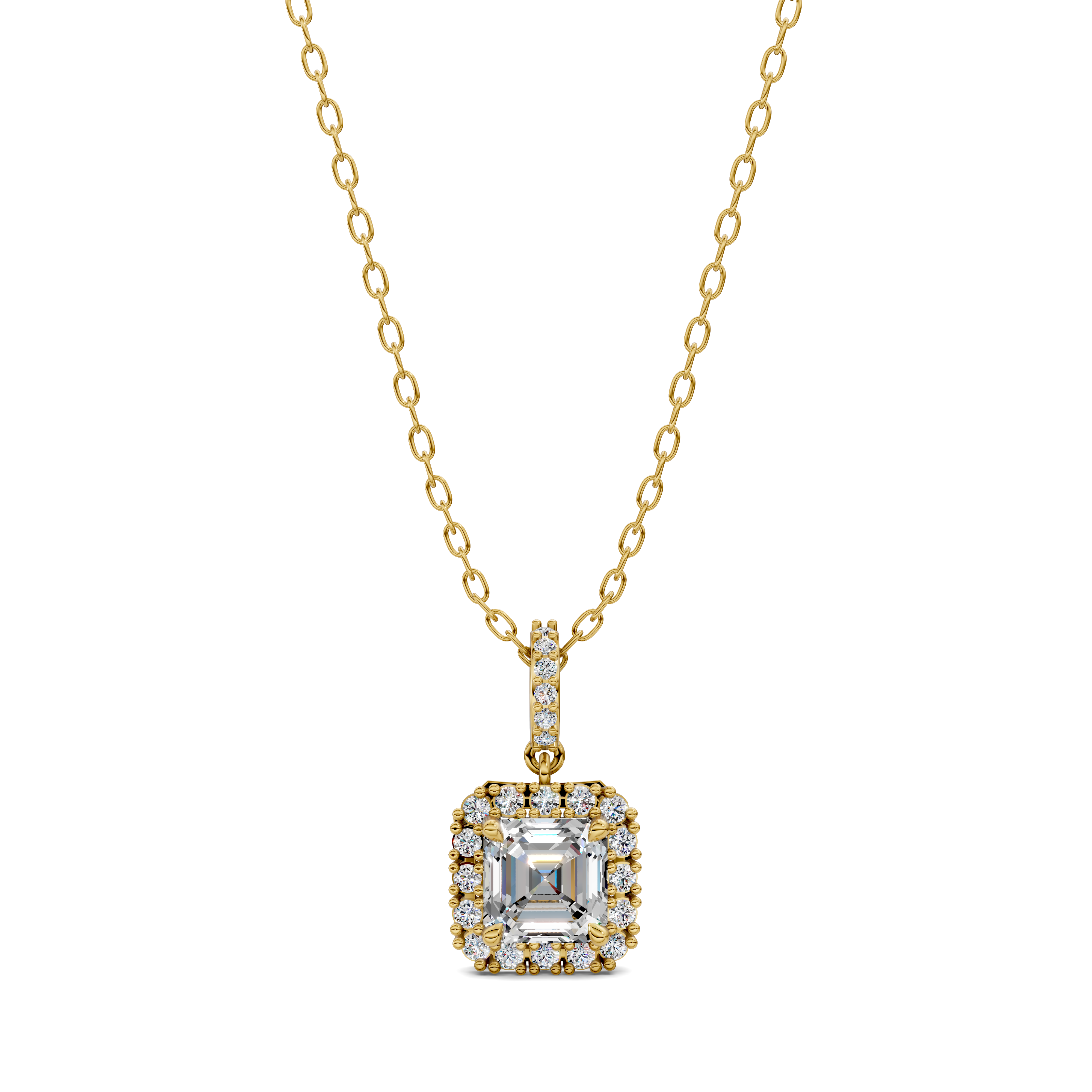 Asscher Halo Pendant (1.50 CTW)