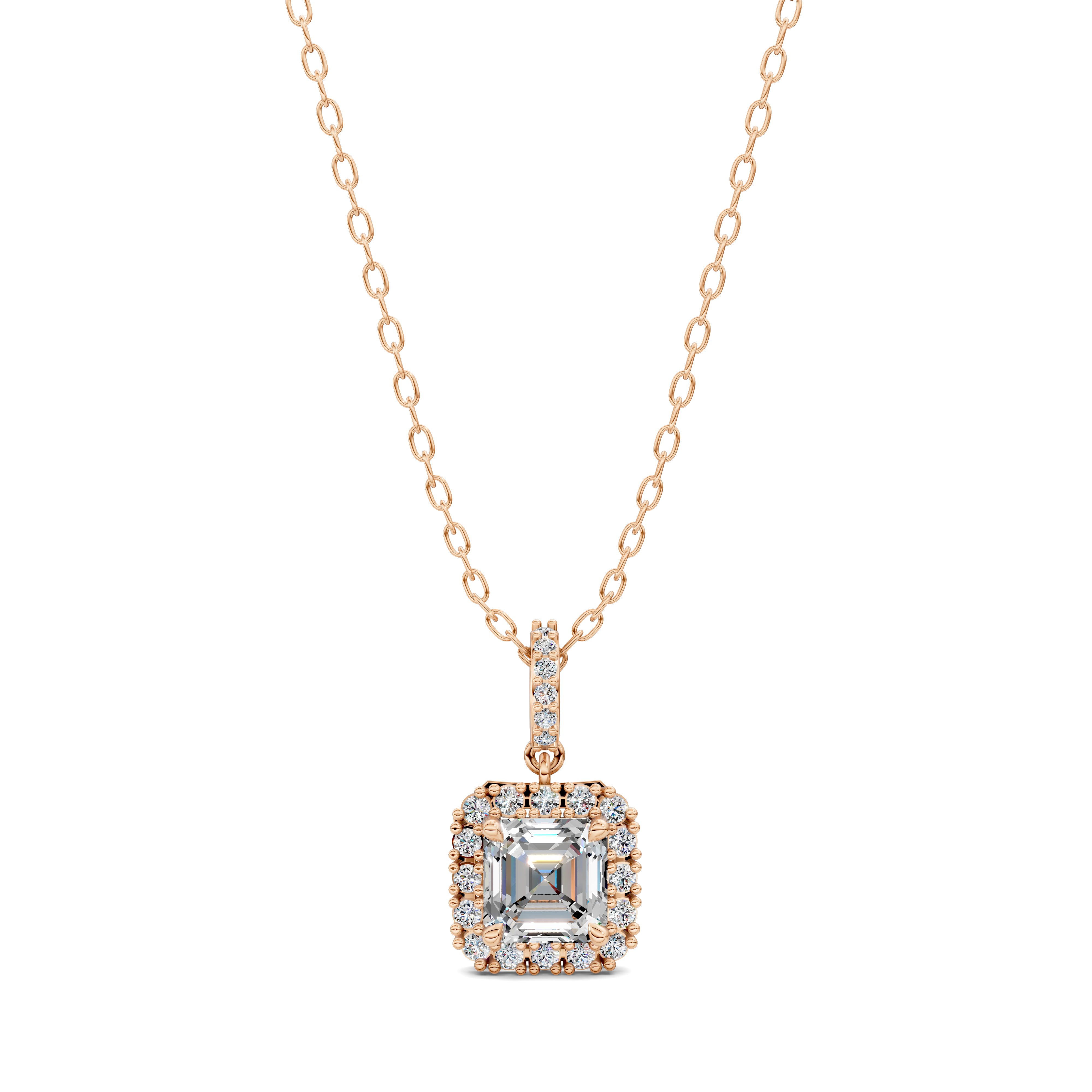 Asscher Halo Pendant (1.50 CTW)