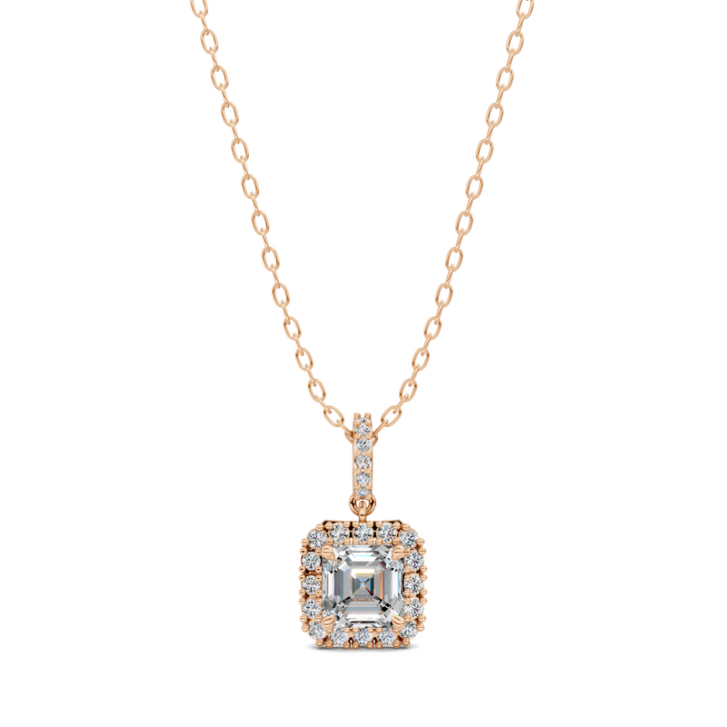 Asscher Halo Pendant (1.50 CTW)