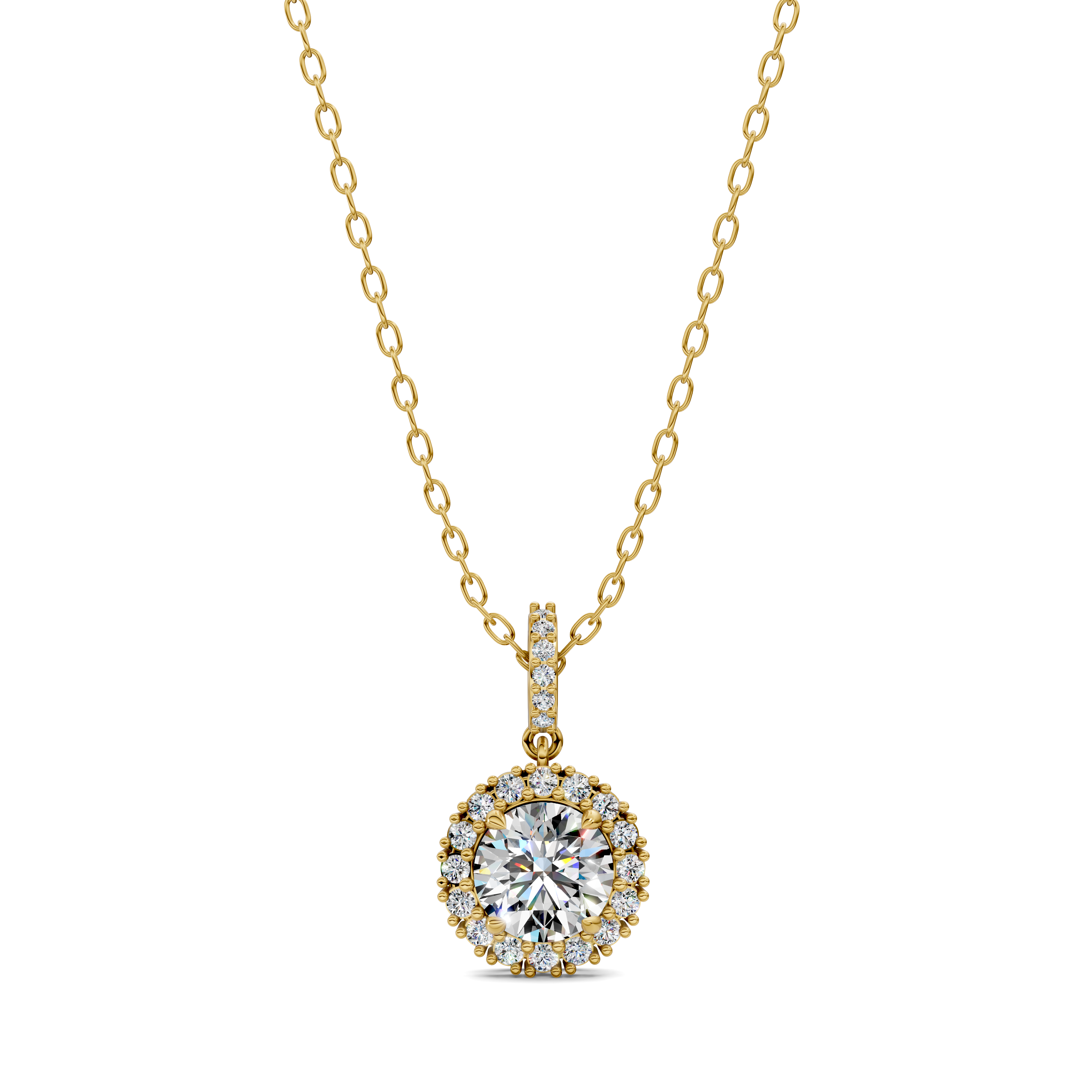 Round Halo Pendant (1.50 CTW)