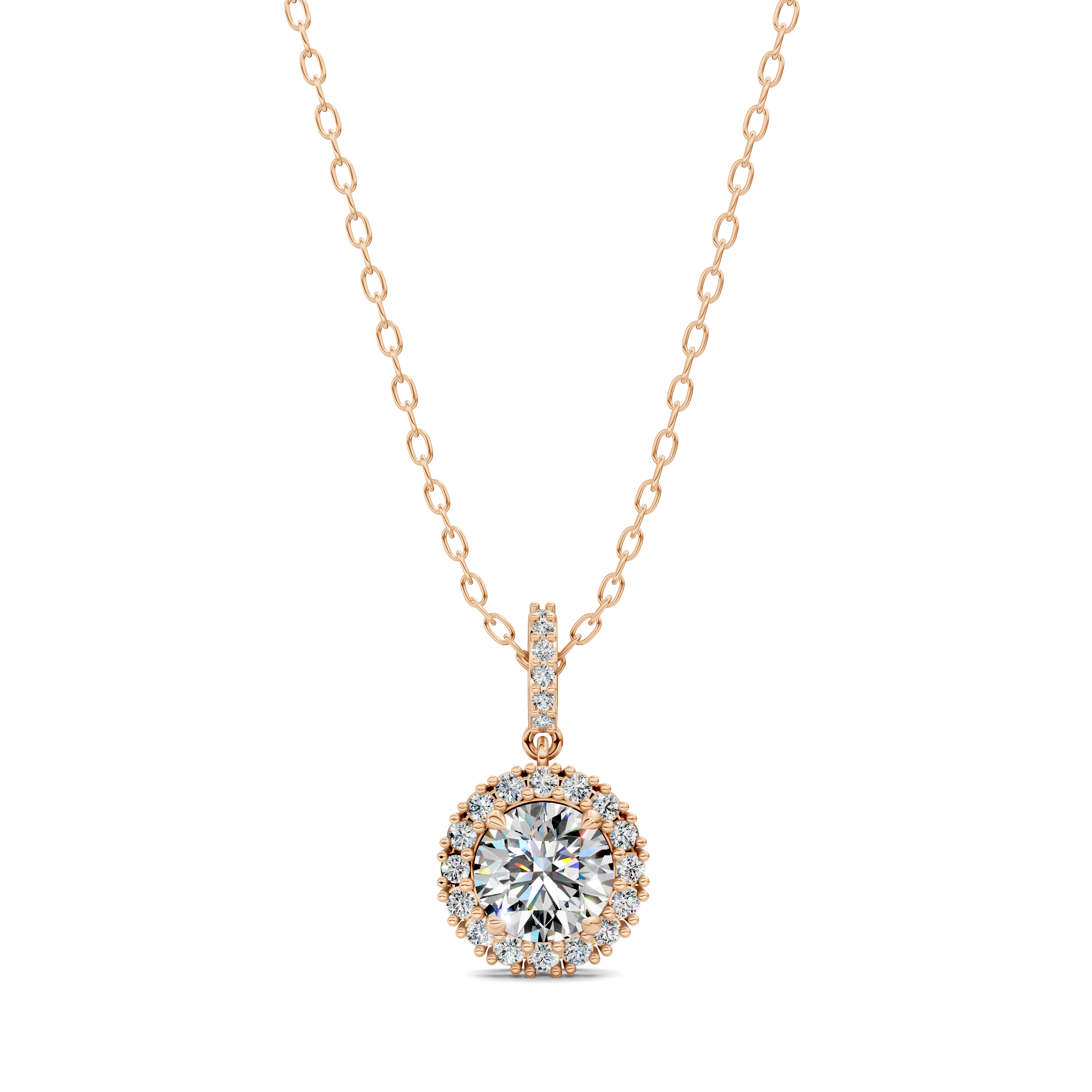 Round Halo Pendant (1.50 CTW)