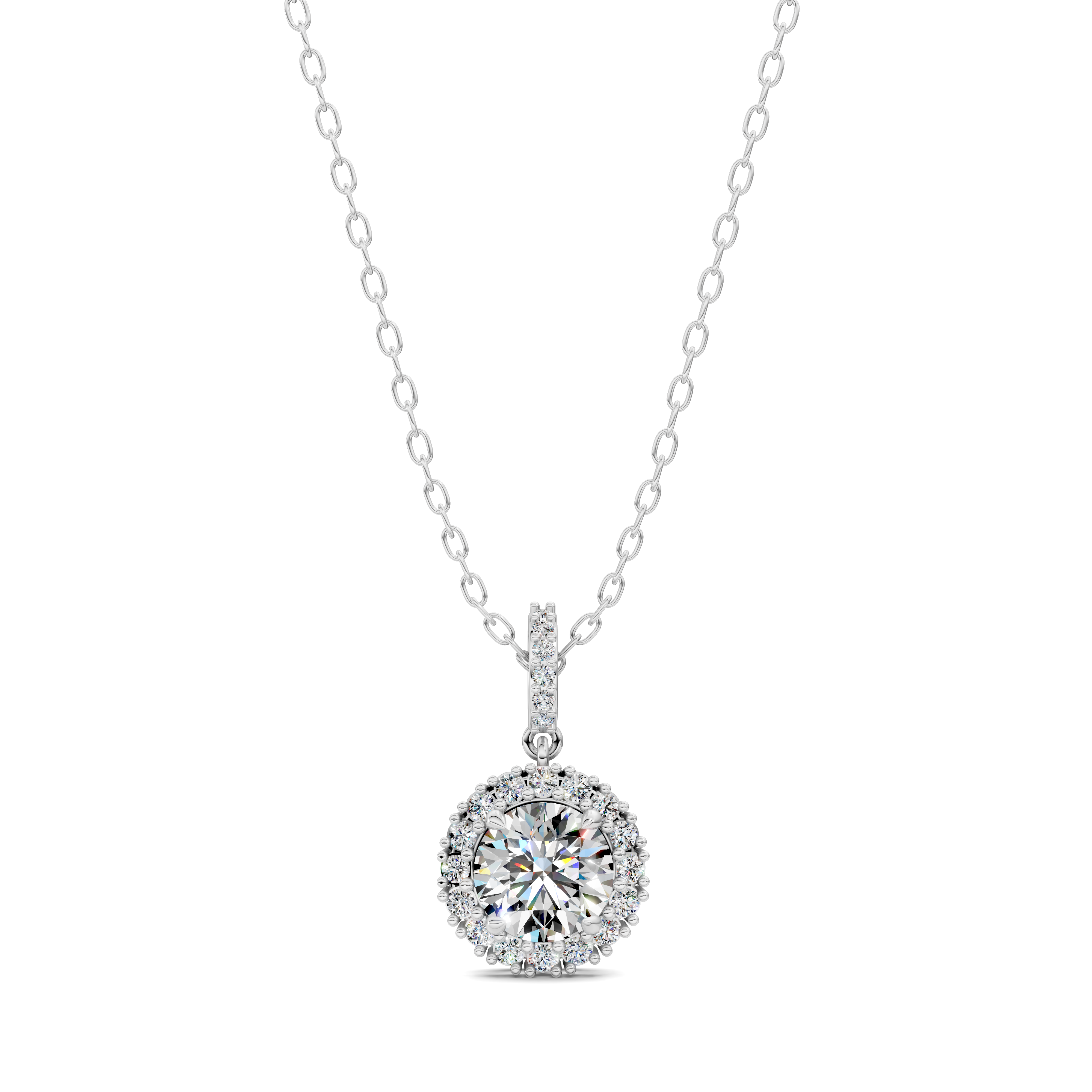Round Halo Pendant (1.50 CTW)
