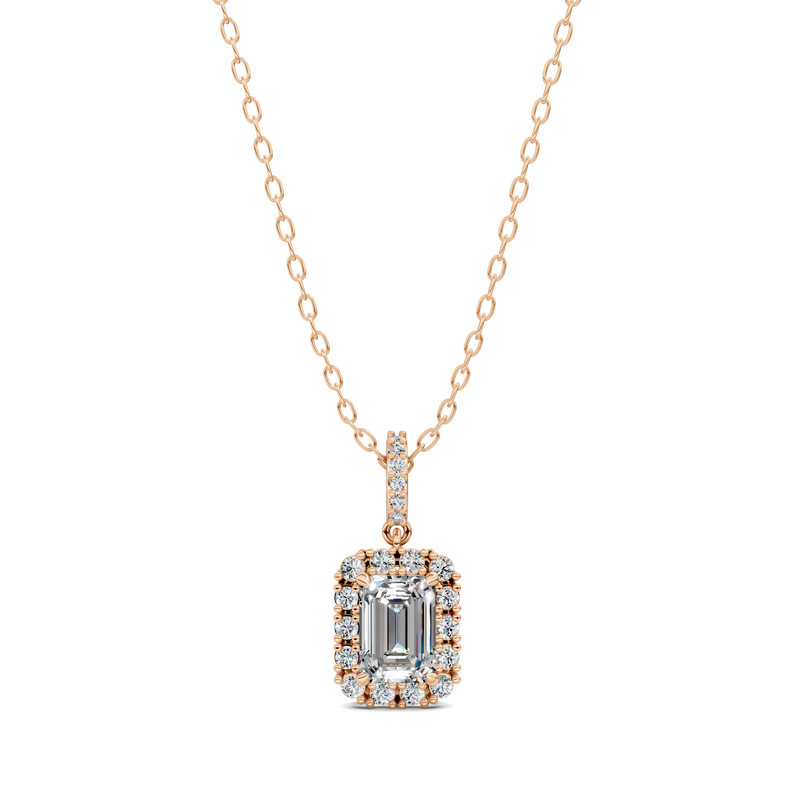 Emerald Halo Pendant (1.50 CTW)