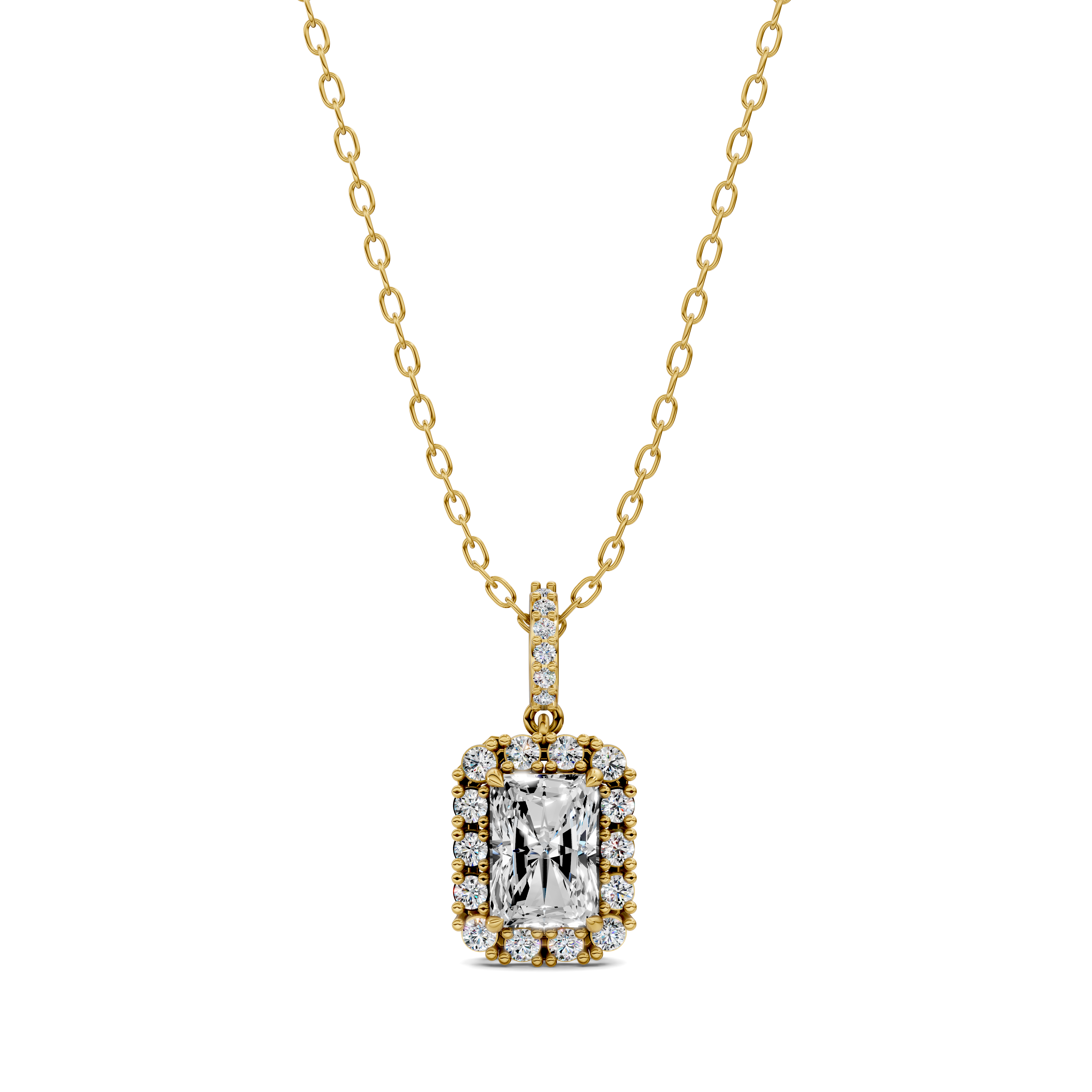 Radiant Halo Pendant (1.50 CTW)