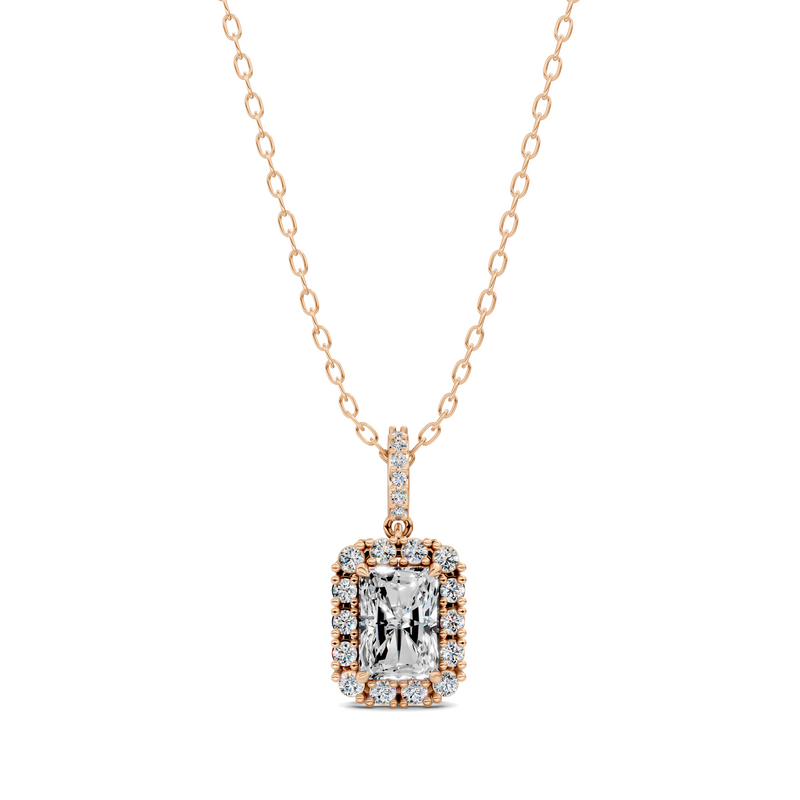 Radiant Halo Pendant (1.50 CTW)