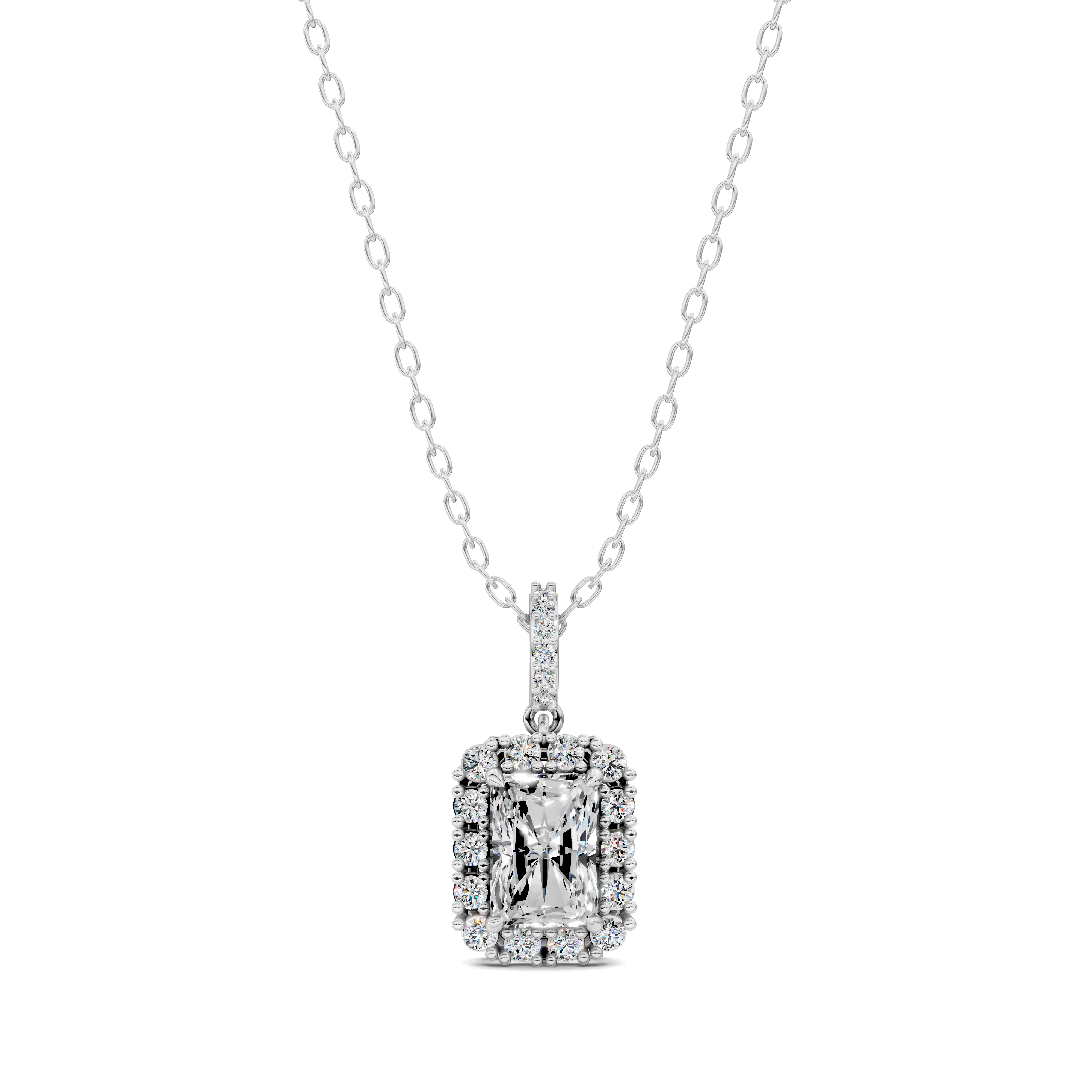Radiant Halo Pendant (1.50 CTW)