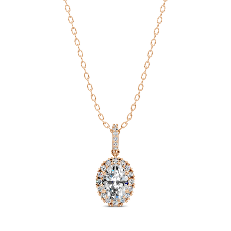 Oval Halo Pendant (1.50 CTW)