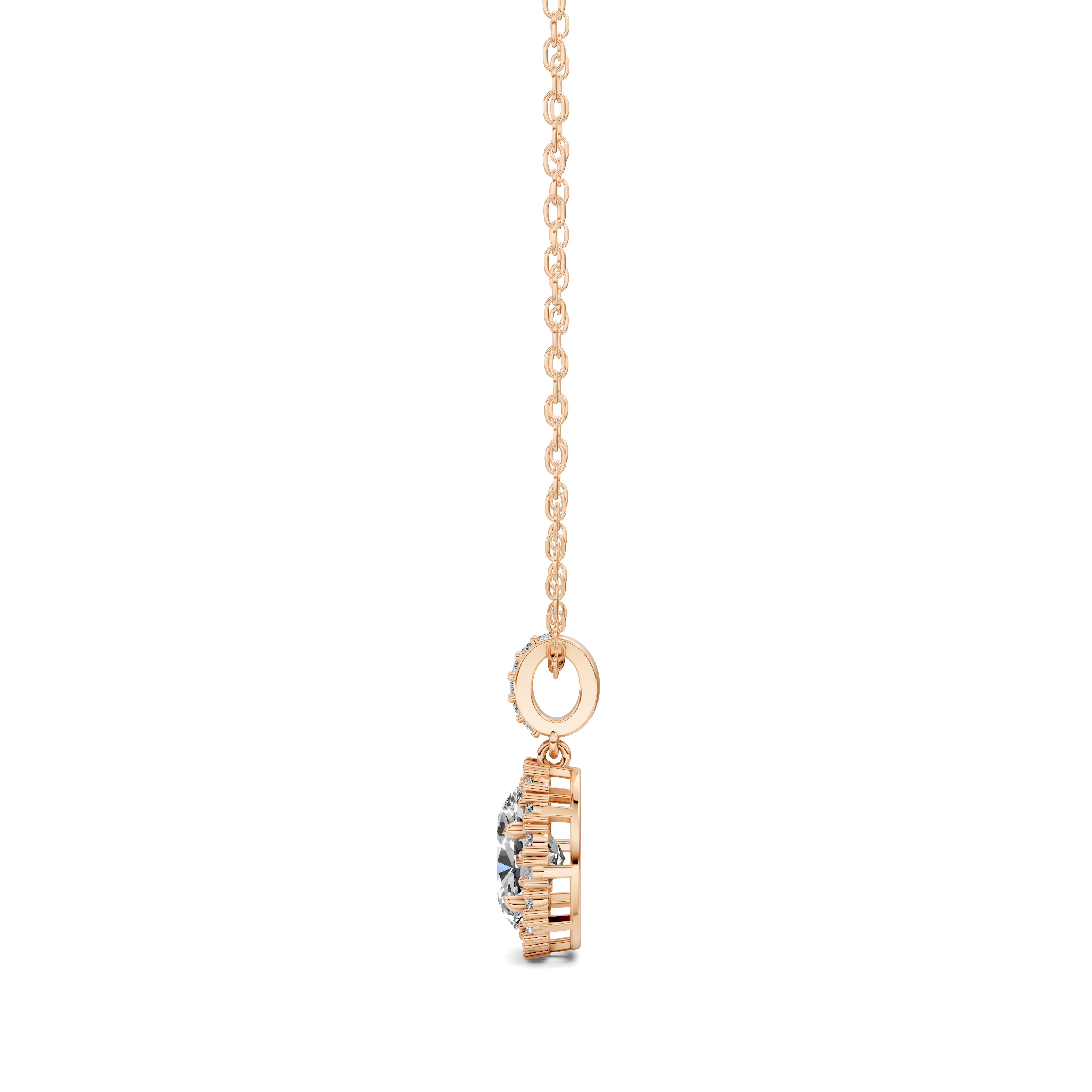 Oval Halo Pendant (1.50 CTW)