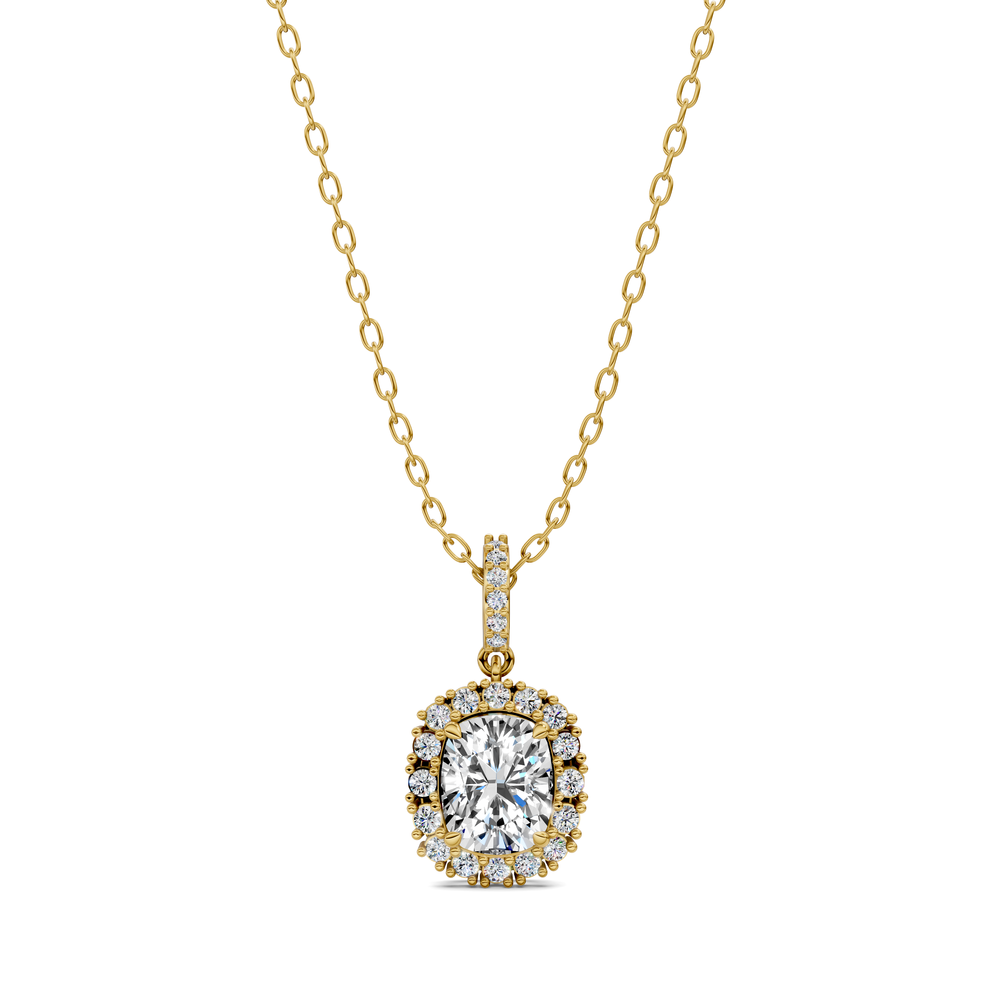Cushion Halo Pendant (1.50 CTW)