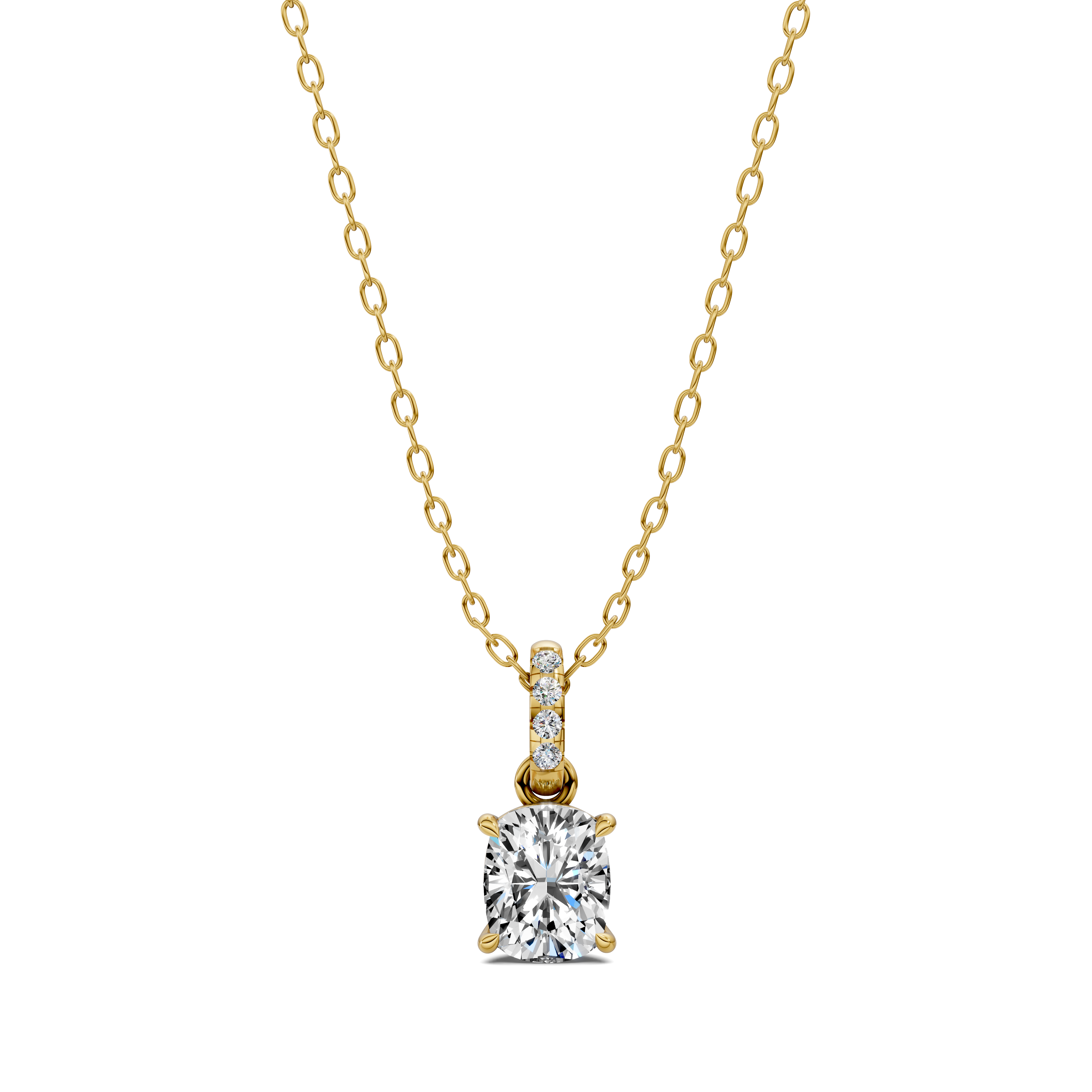 Cushion Pavé Bail Pendant (1.50 CTW)
