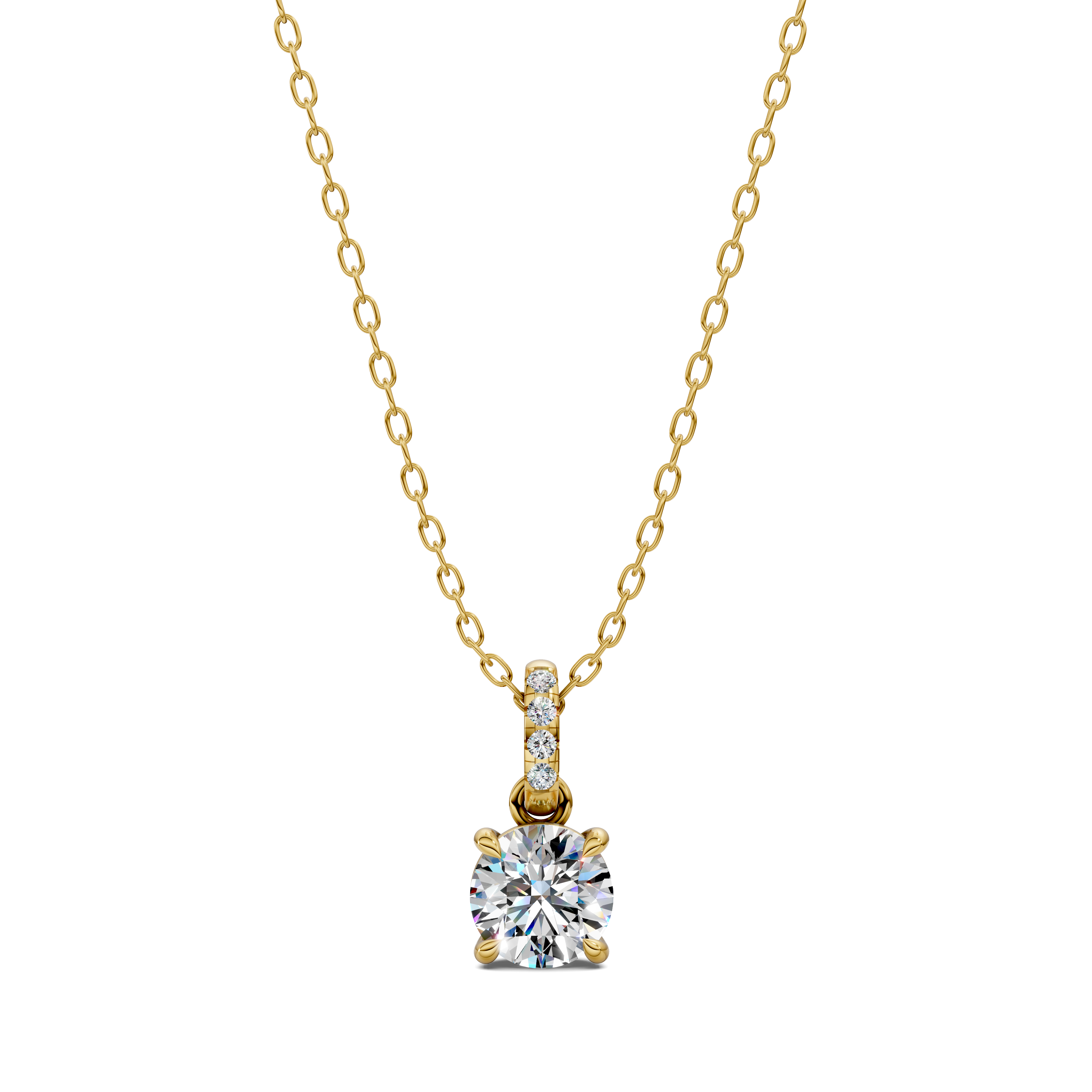 Round Pavé Bail Pendant (1.50 CTW)