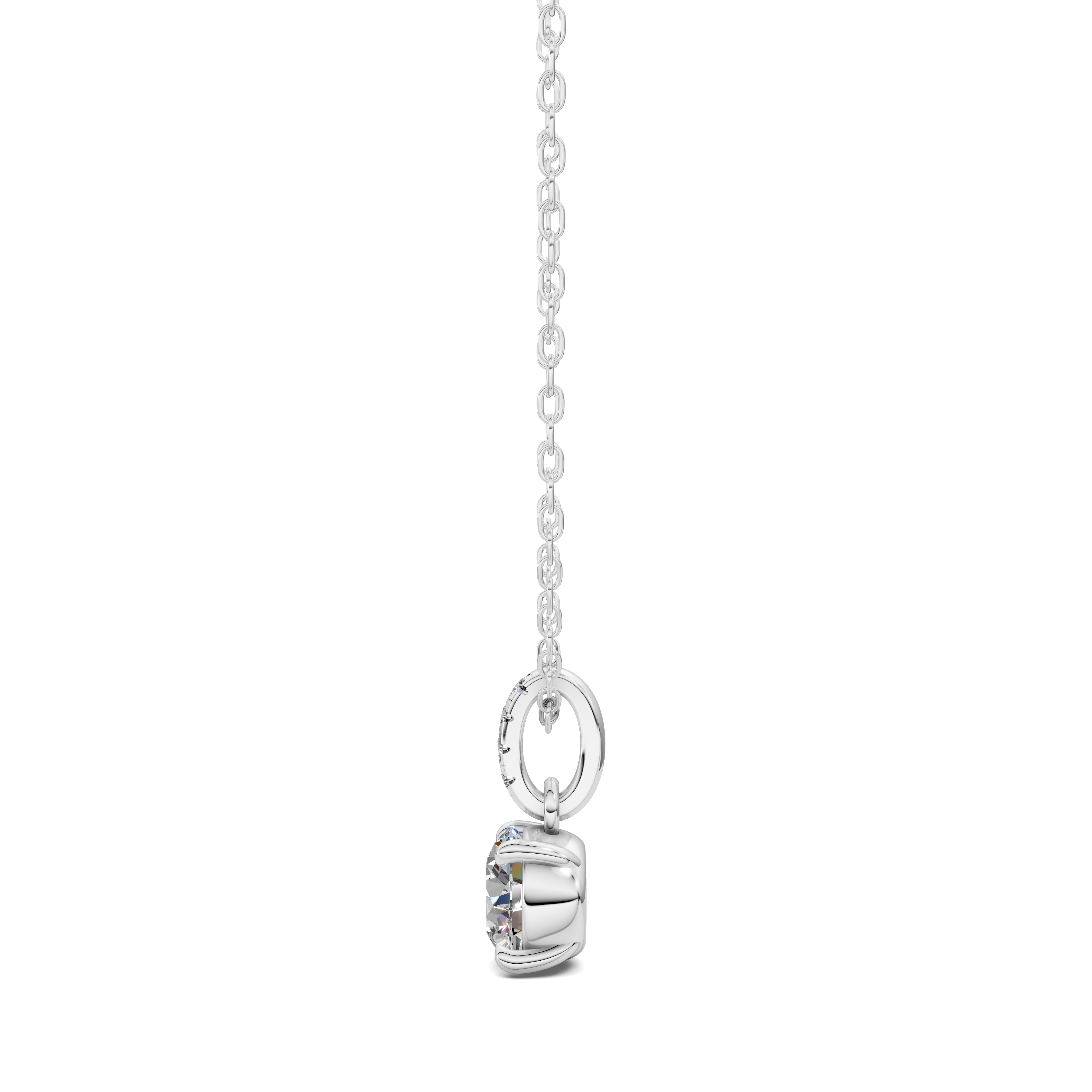 Round Pavé Bail Pendant (1.50 CTW)