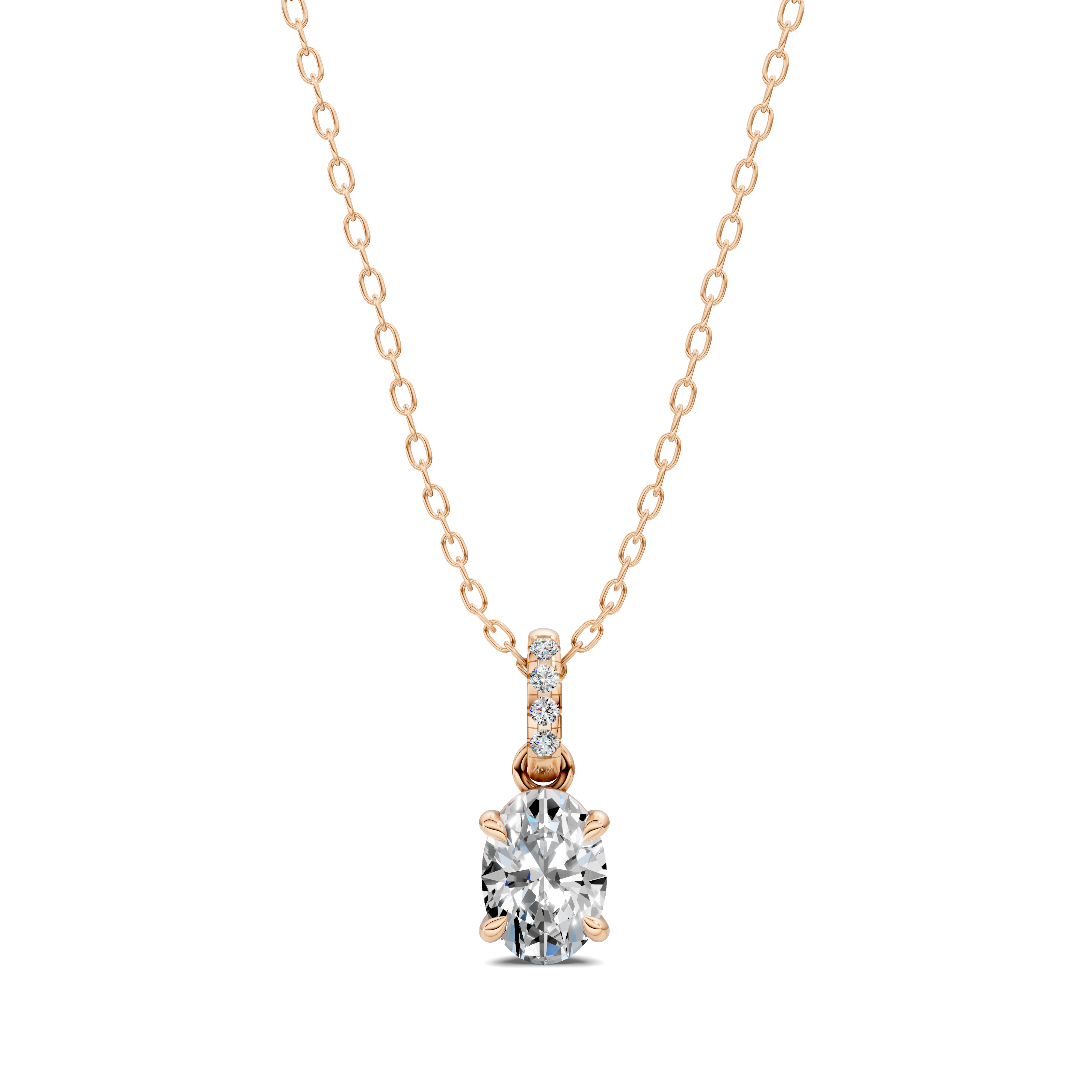 Oval Pavé Bail Pendant (1.50 CTW)