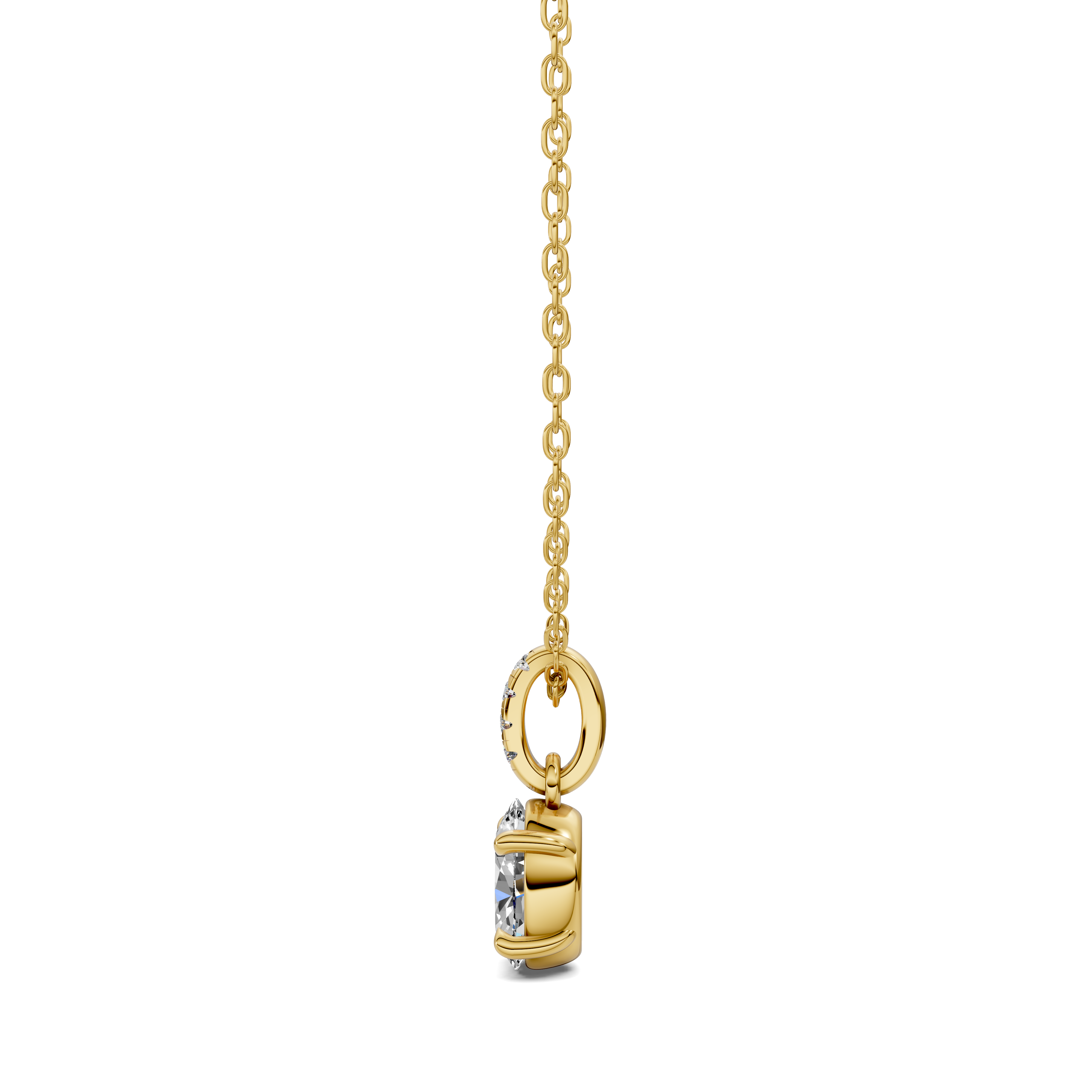 Oval Pavé Bail Pendant (1.50 CTW)