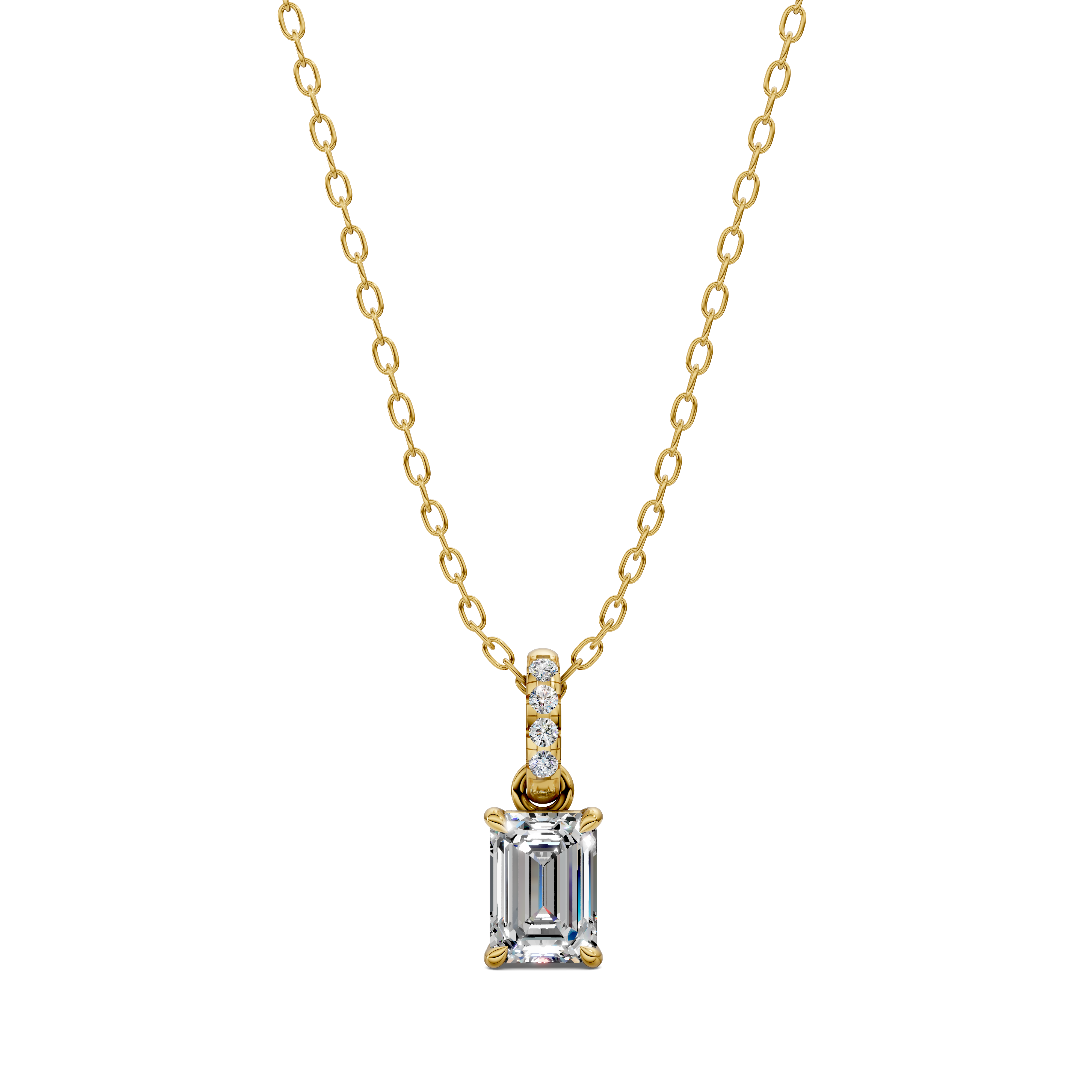 Emerald Pavé Bail Pendant (1.50 CTW)