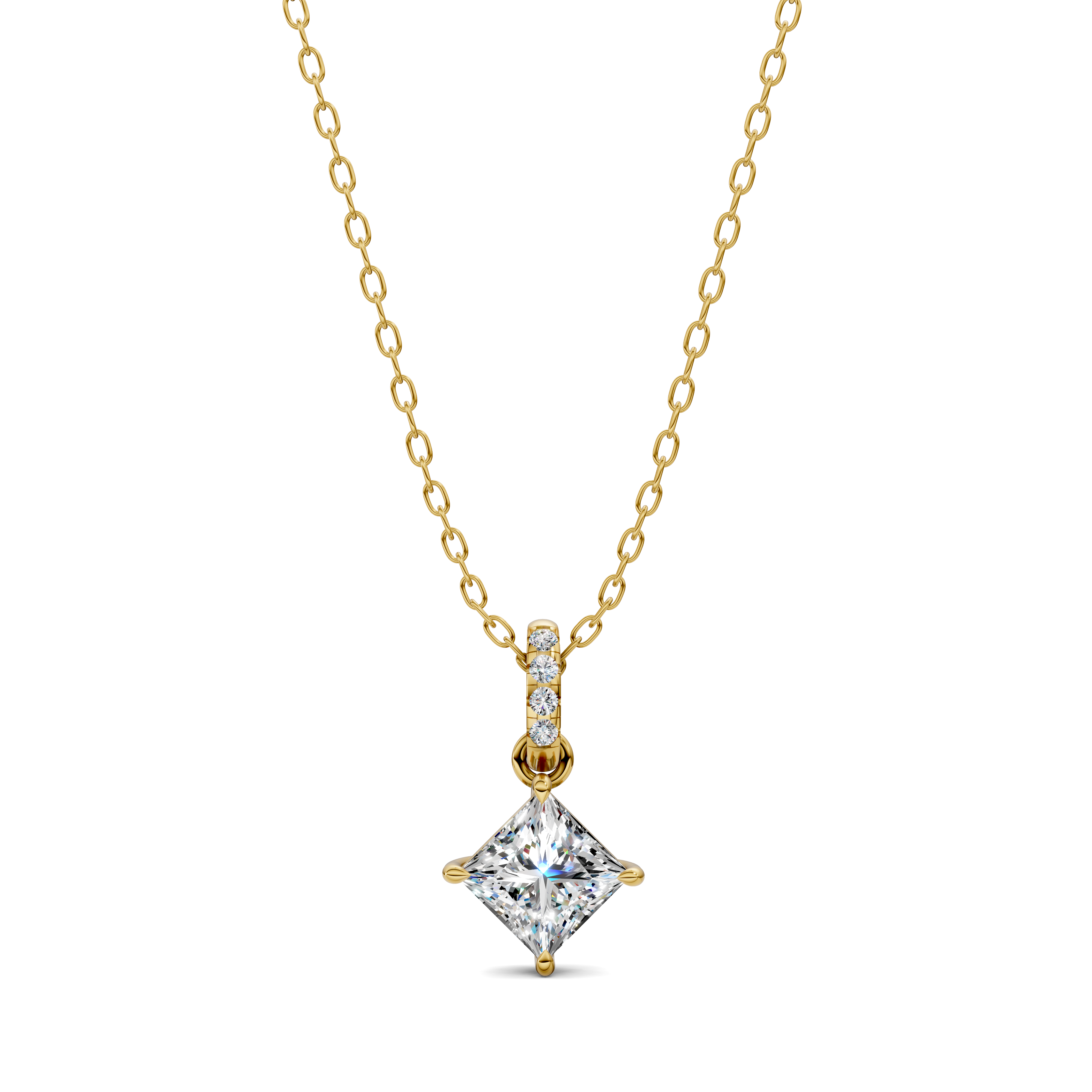 Princess Pavé Bail Pendant (1.50 CTW)