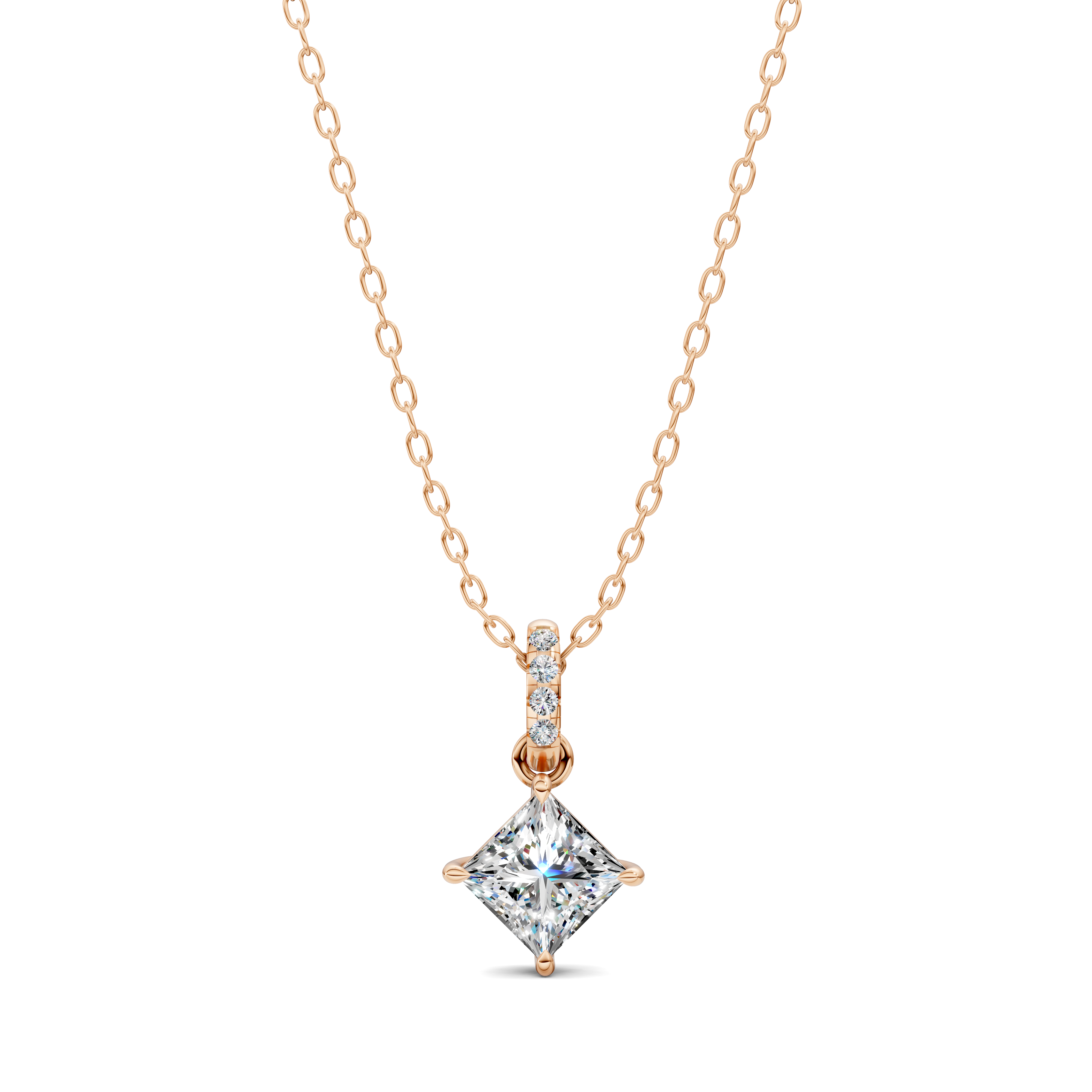 Princess Pavé Bail Pendant (1.50 CTW)
