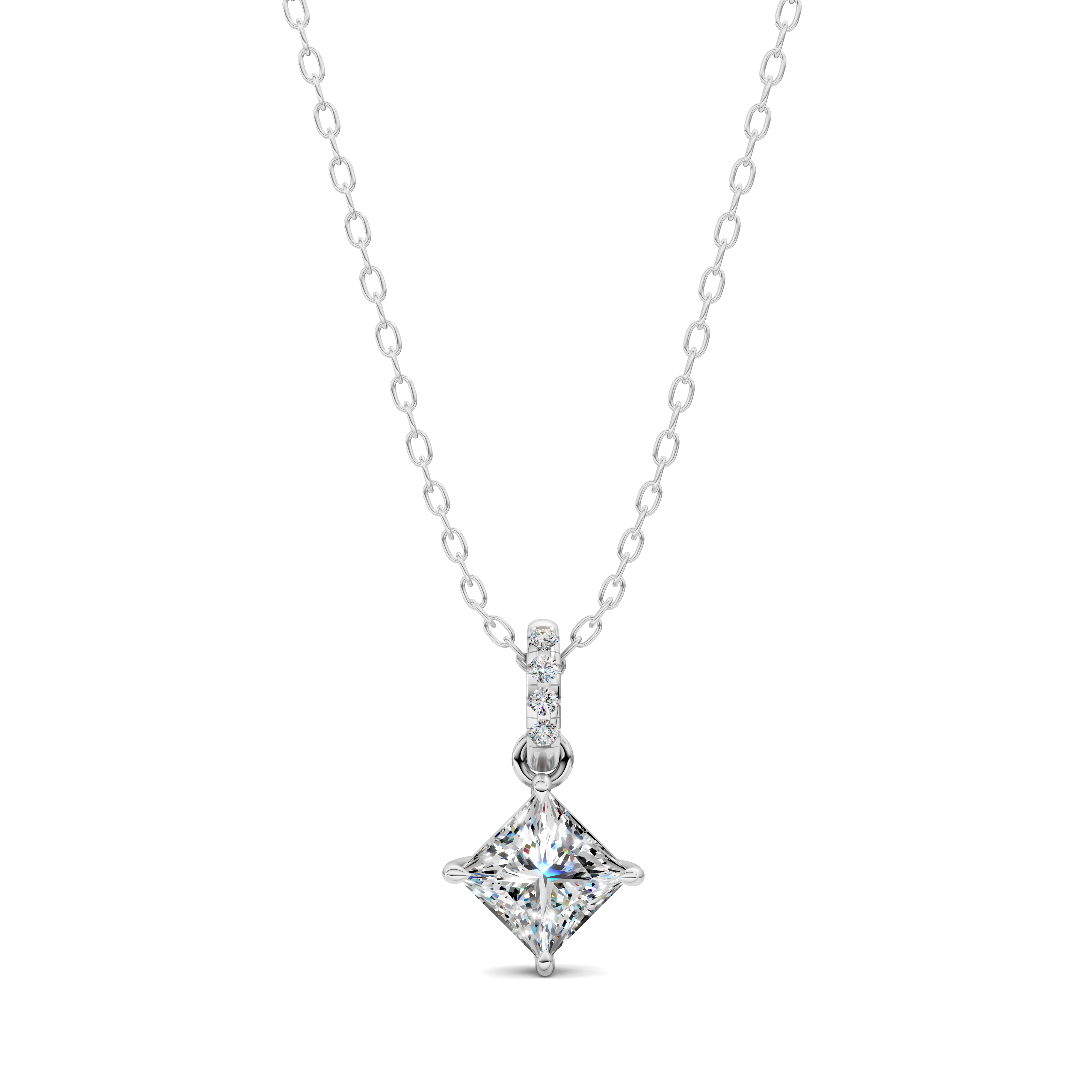 Princess Pavé Bail Pendant (1.50 CTW)