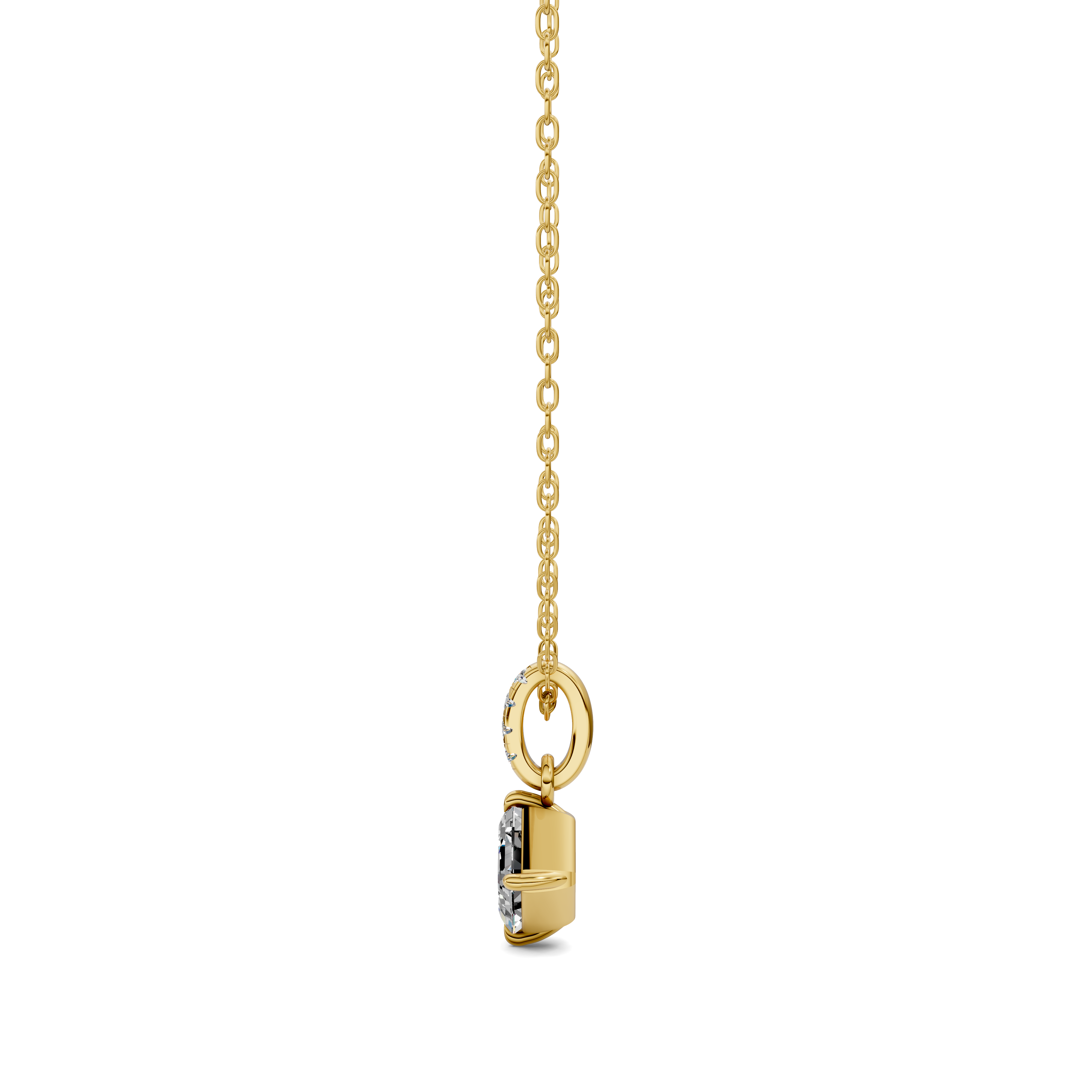 Asscher Pavé Bail Pendant (1.50 CTW)