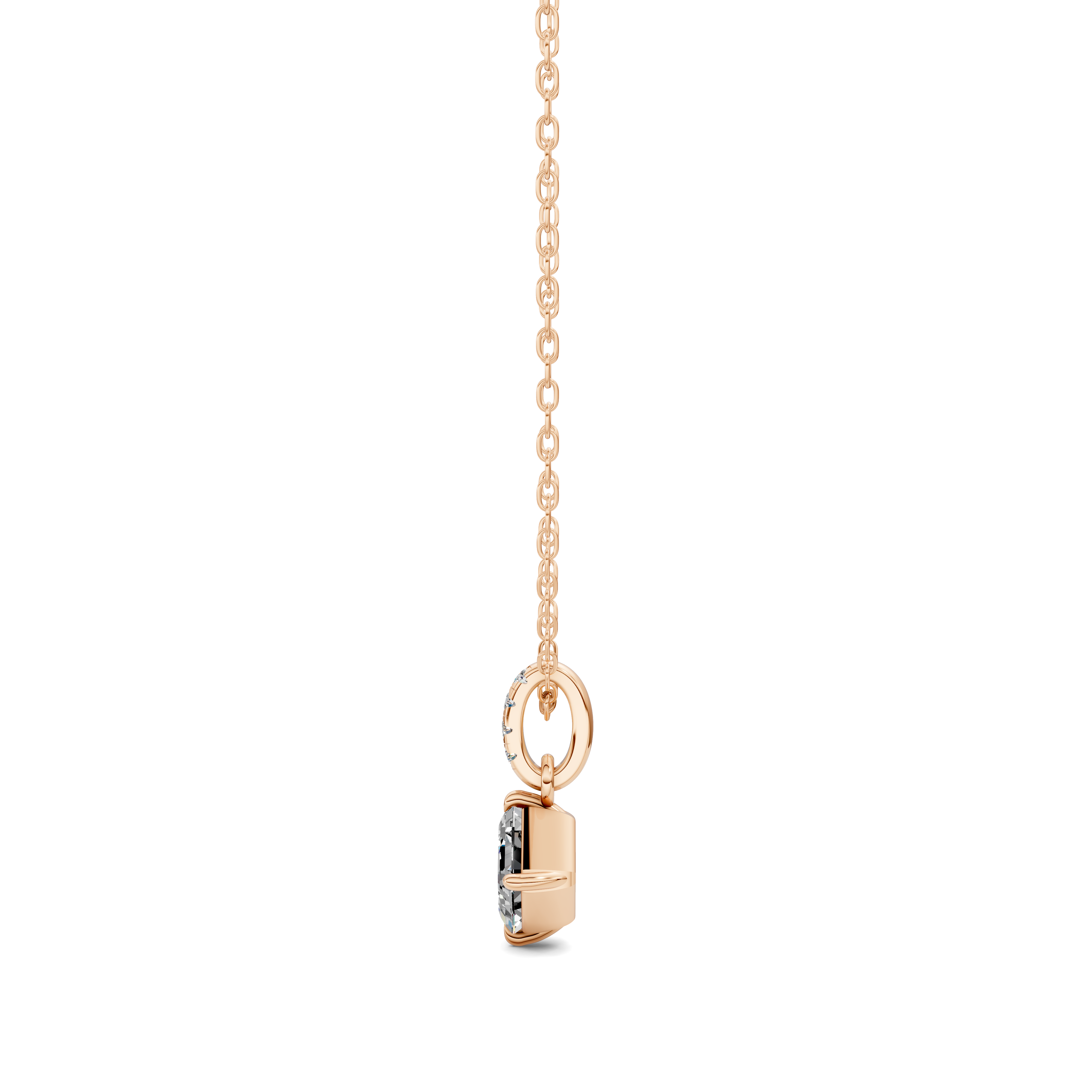 Asscher Pavé Bail Pendant (1.50 CTW)