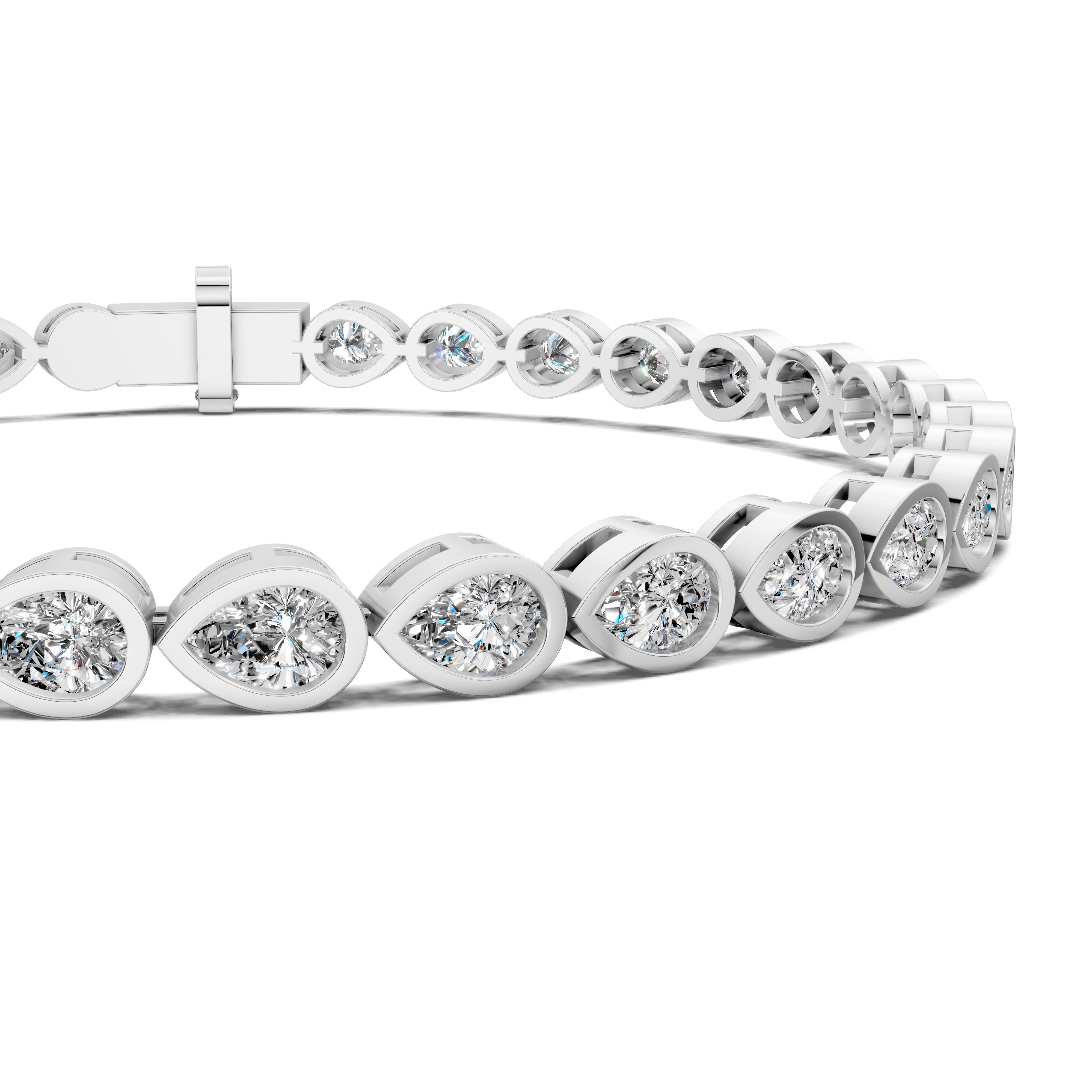 Elena Pear Bezel Tennis Bracelet