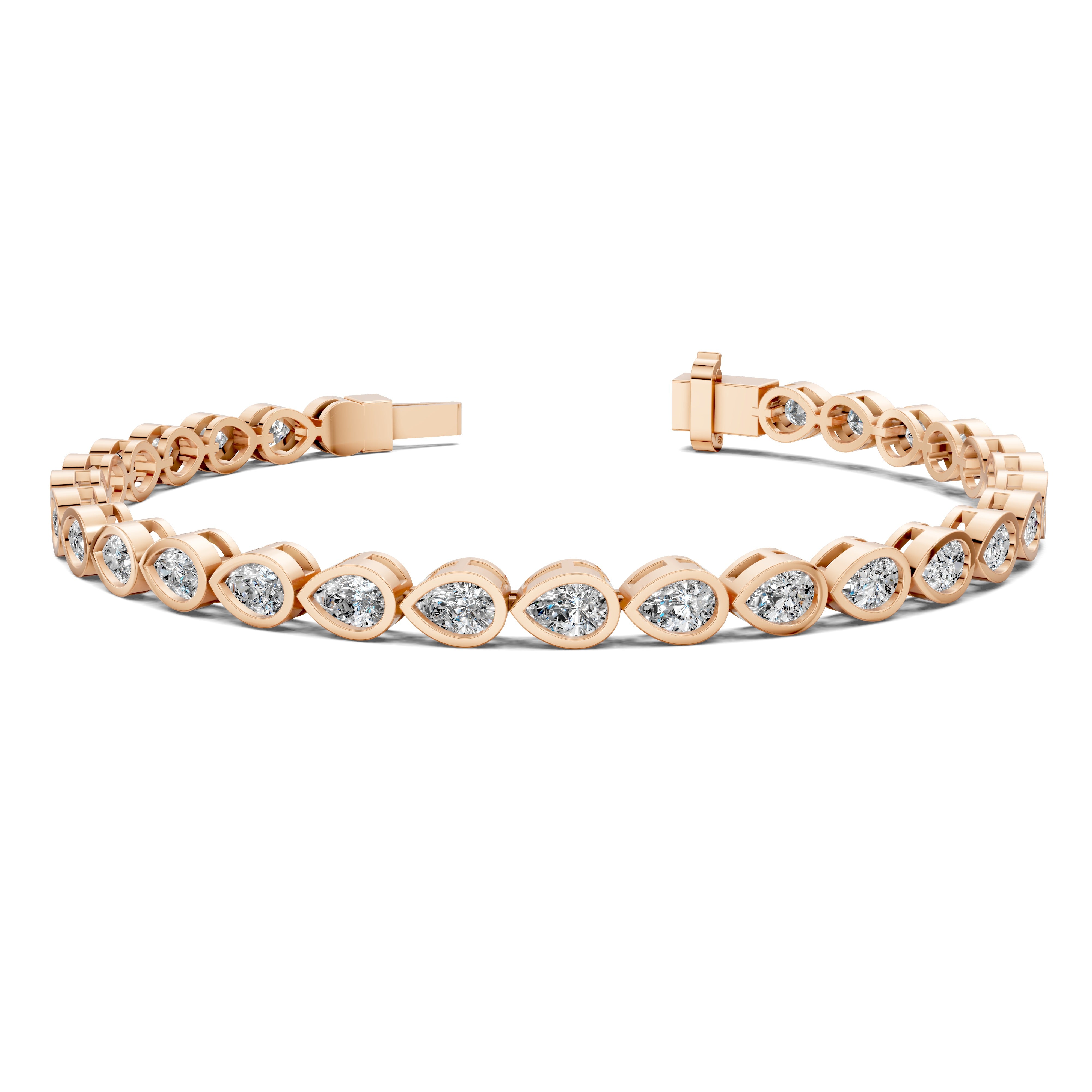 Elena Pear Bezel Tennis Bracelet