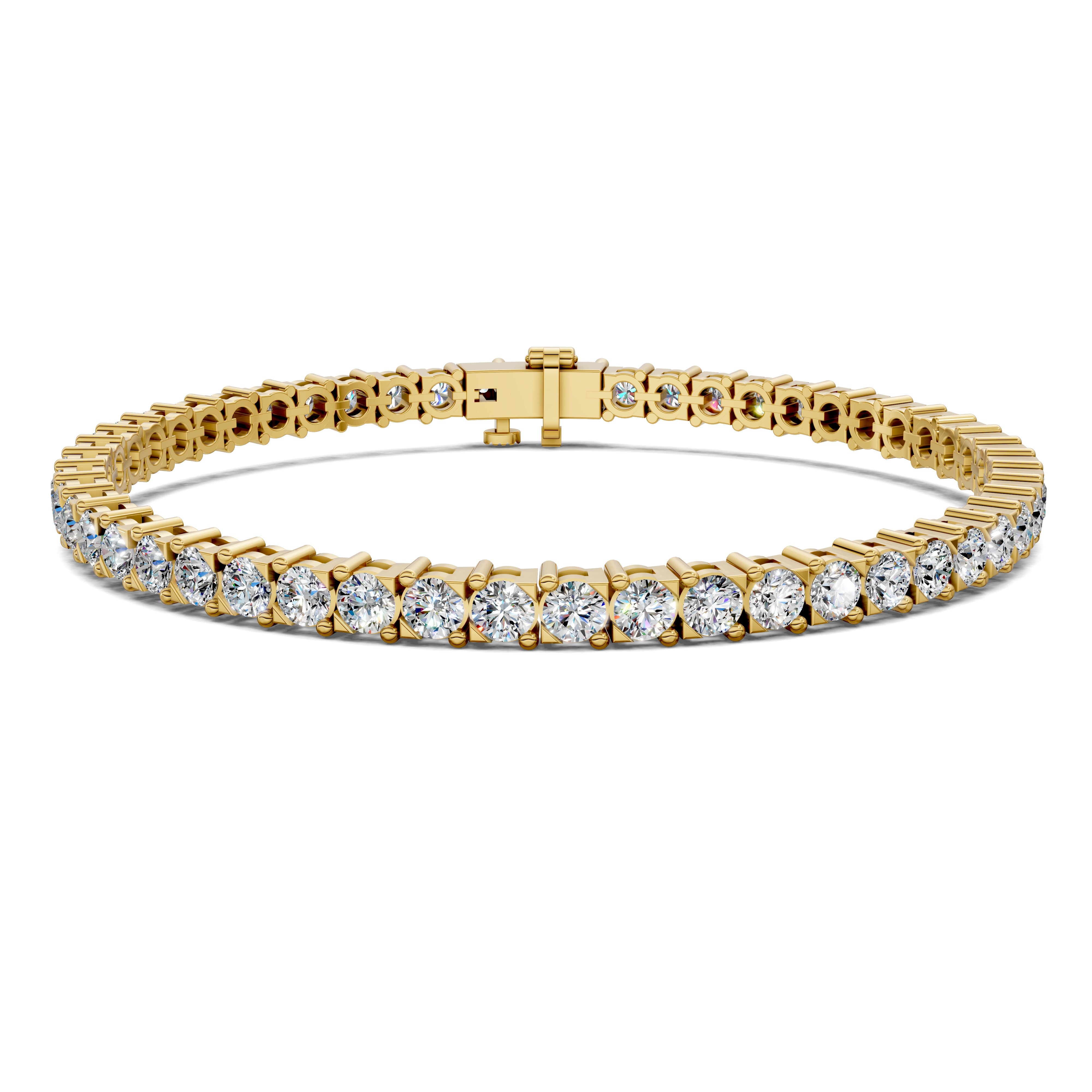 Grace Cross-Prong Round Tennis Bracelet
