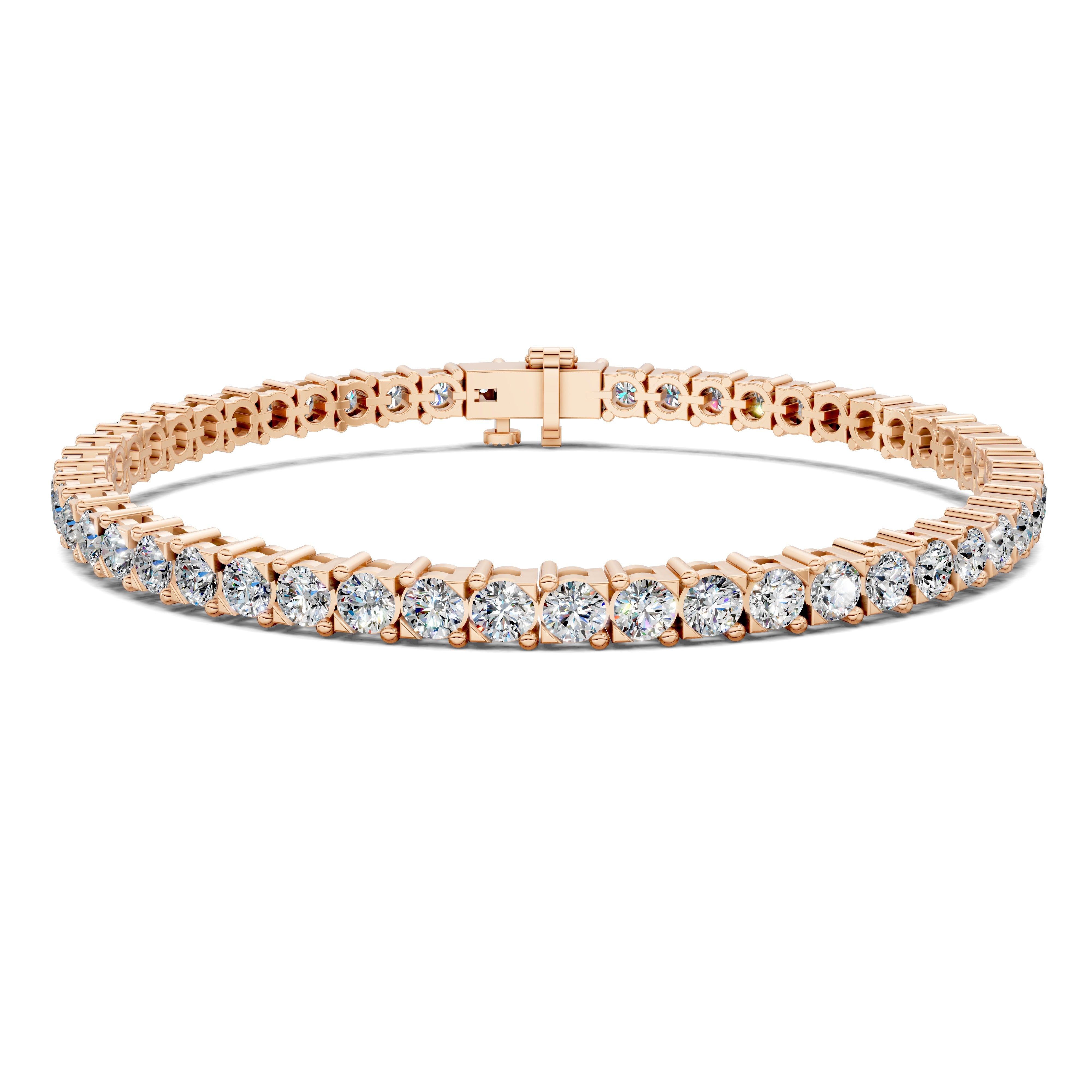 Grace Cross-Prong Round Tennis Bracelet