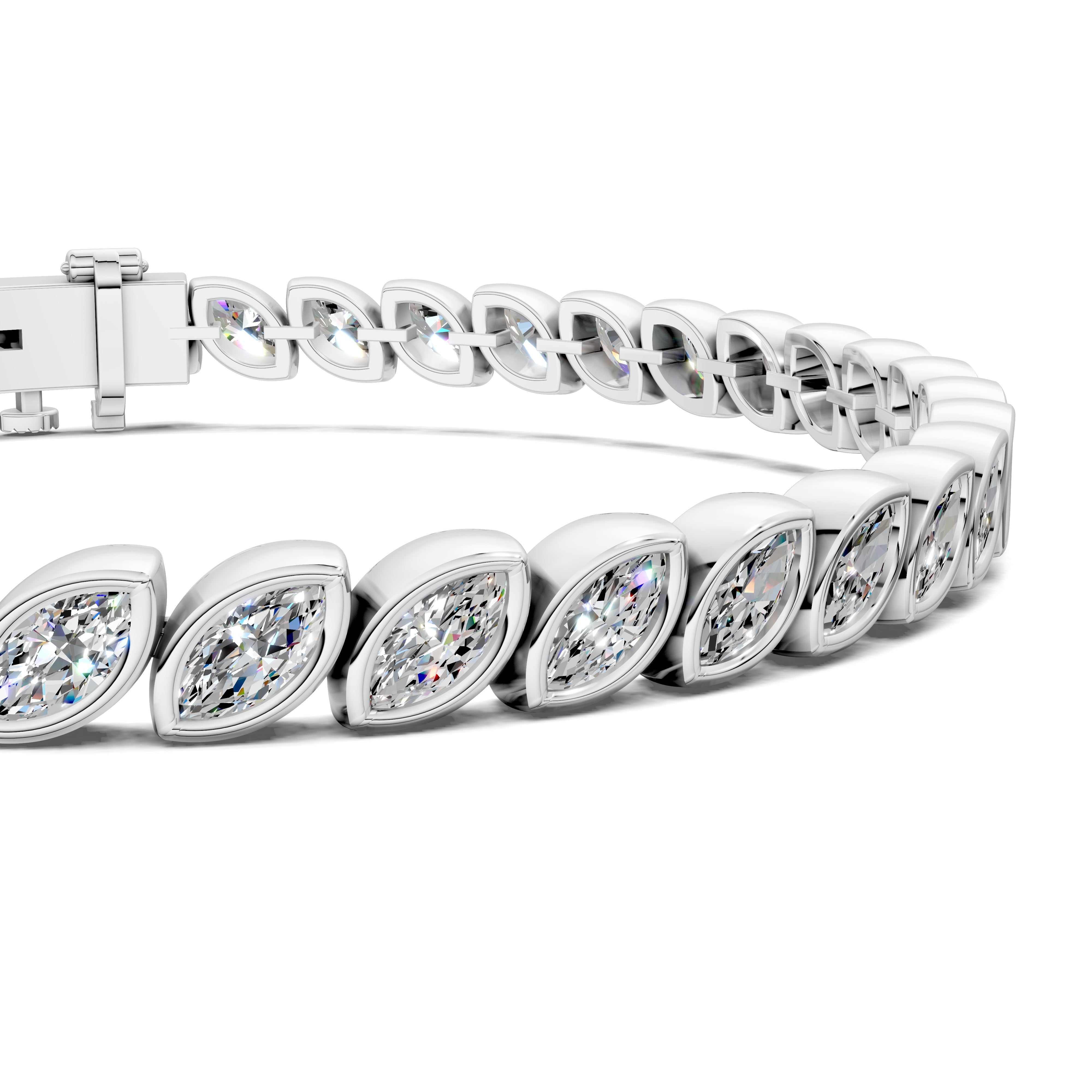 Ella Marquise Bezel Tennis Bracelet