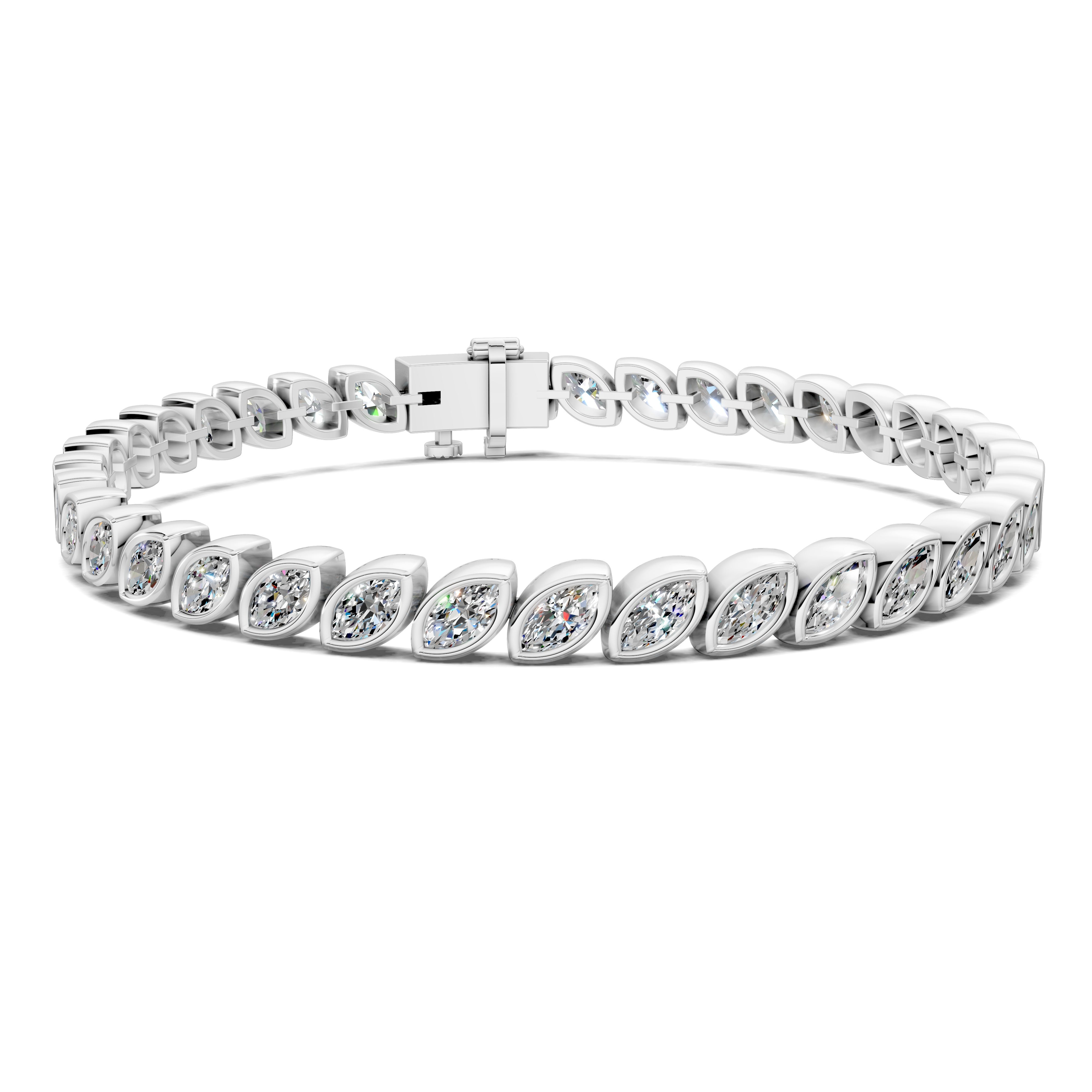 Ella Marquise Bezel Tennis Bracelet