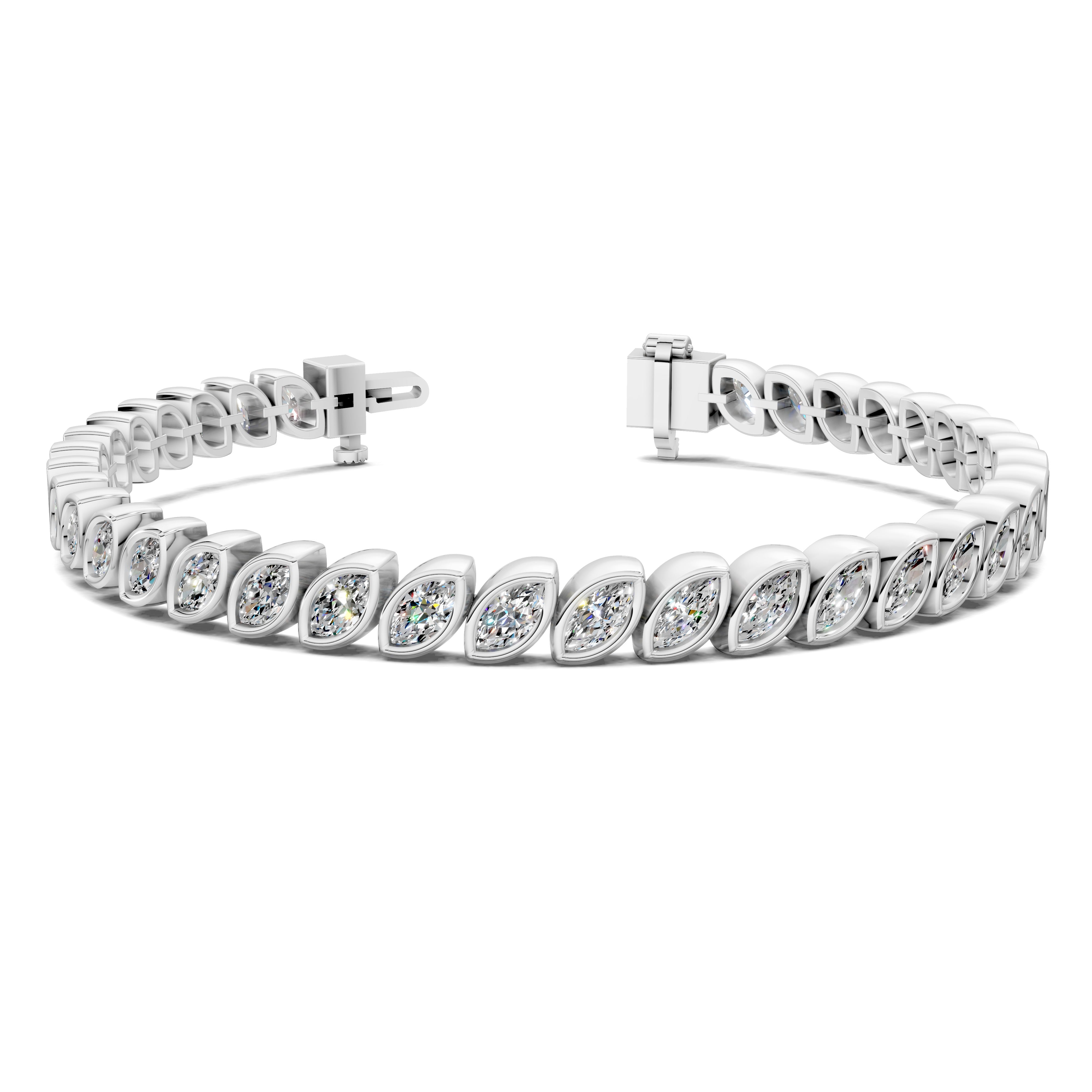 Ella Marquise Bezel Tennis Bracelet
