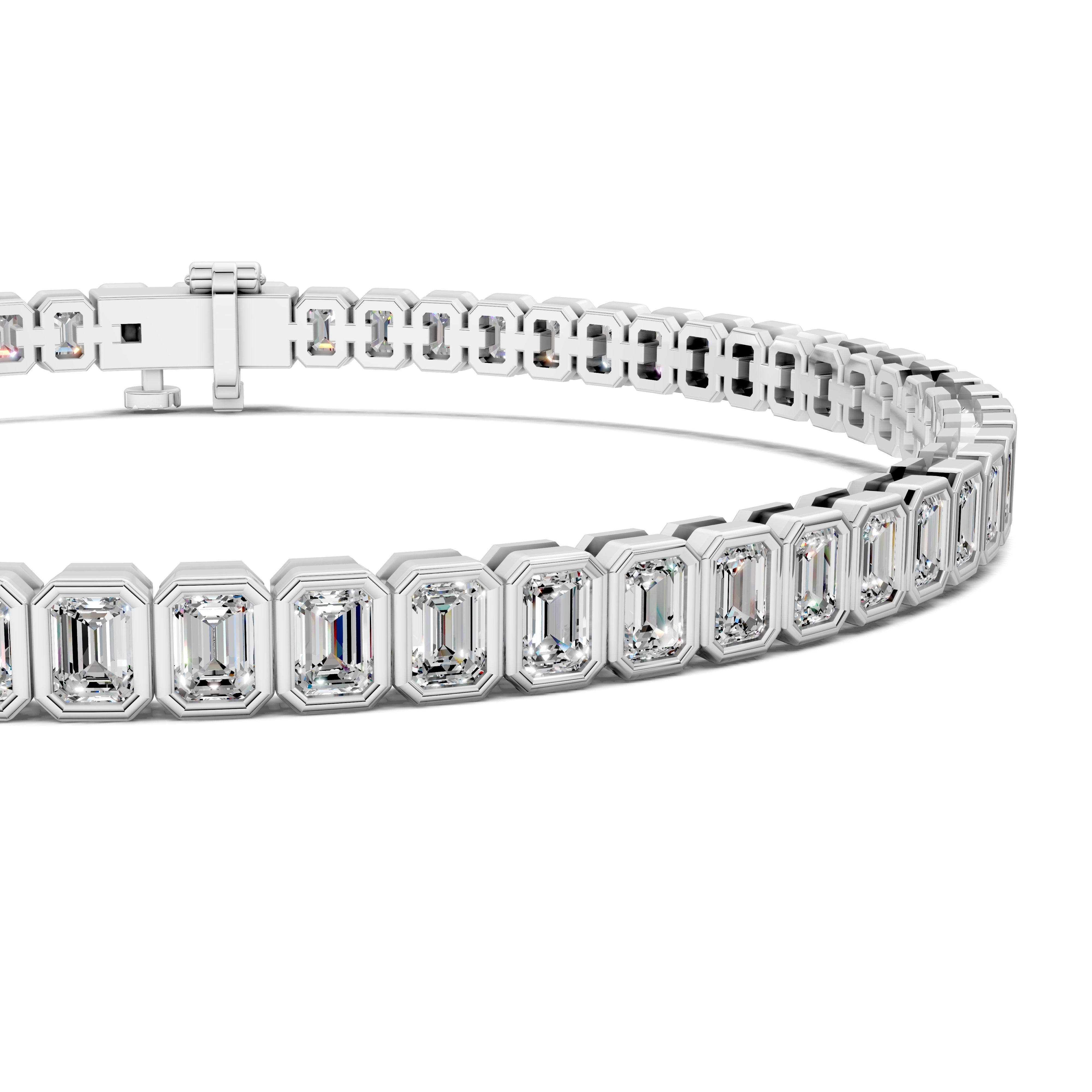 Sophie Emerald Bezel Tennis Bracelet