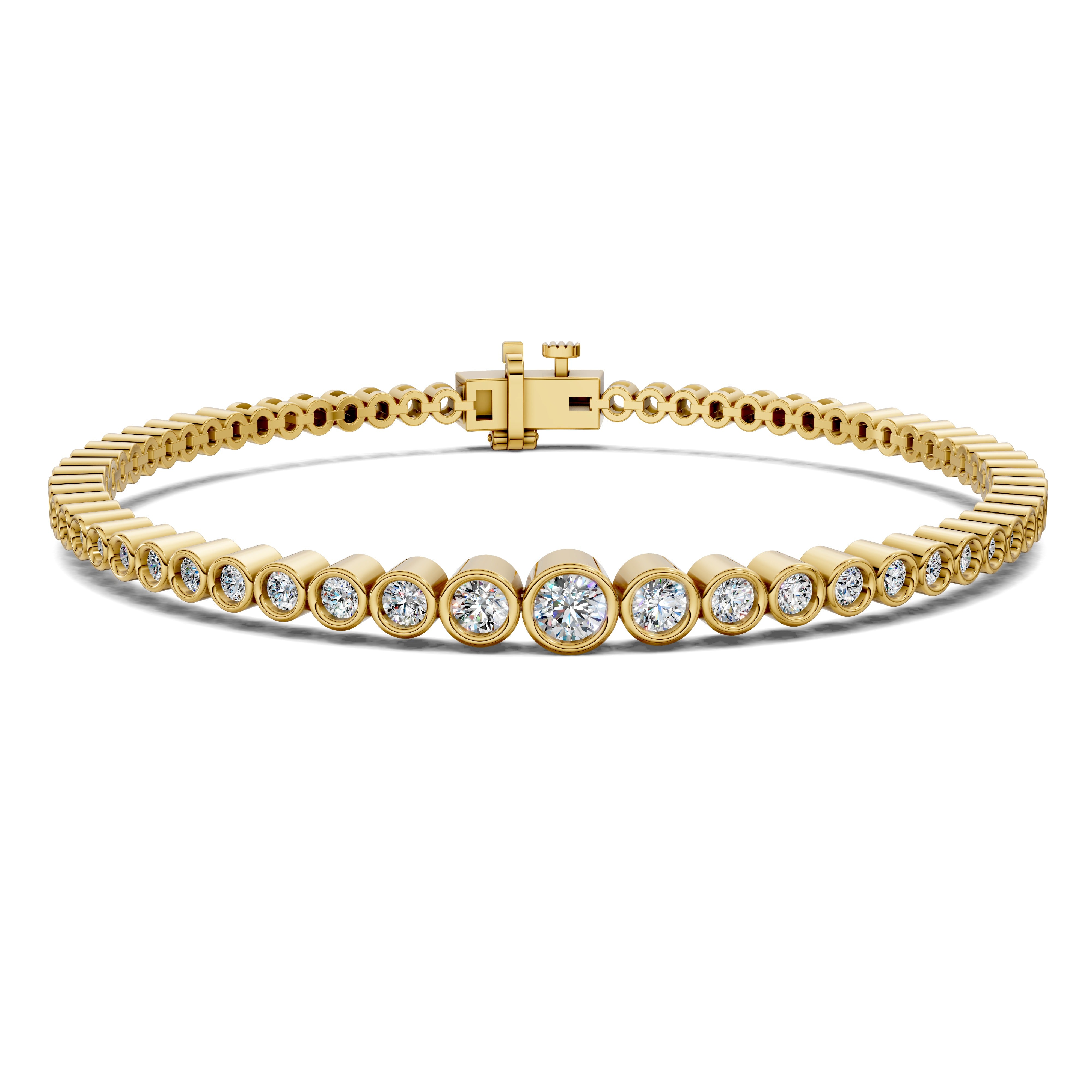 Grace Graduated Round Bezel Tennis Bracelet